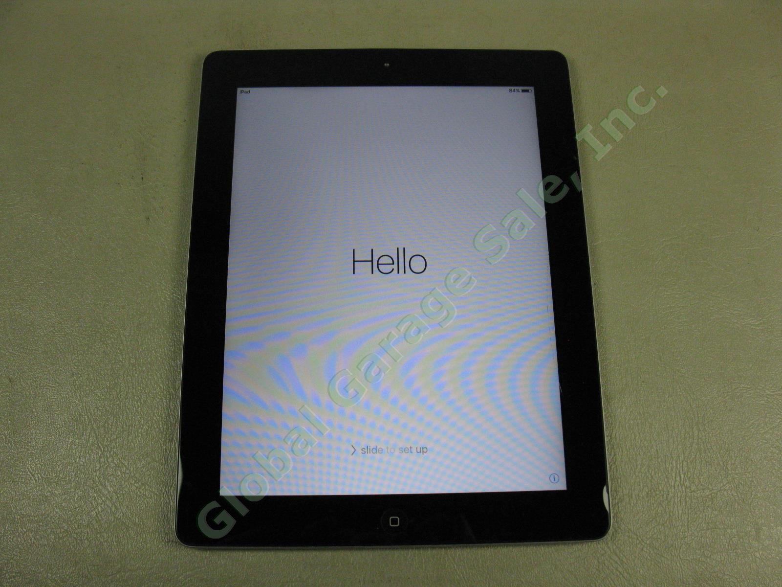 Apple iPad 2 Wifi 32GB Black Tablet MC770LL/A A1395 Works Great Cracked Screen