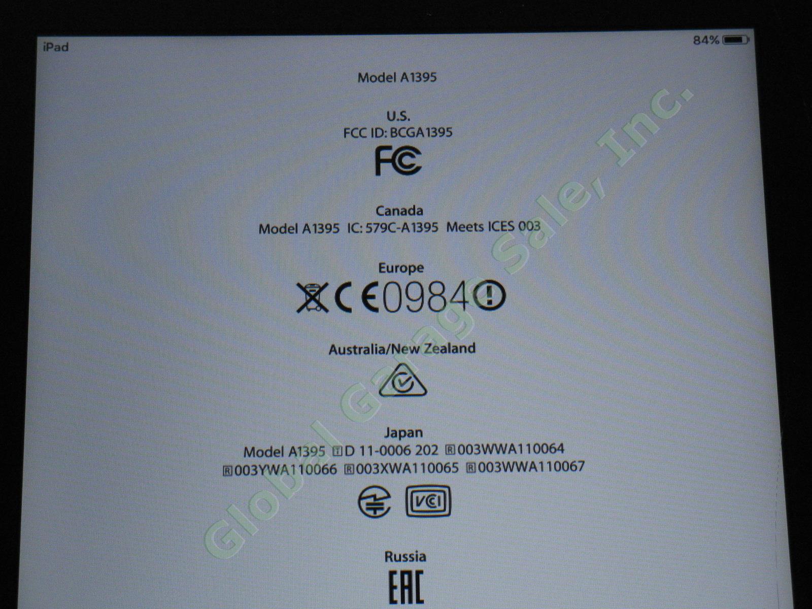 Apple iPad 2 Wifi 32GB Black Tablet MC770LL/A A1395 Works Great Cracked Screen 1