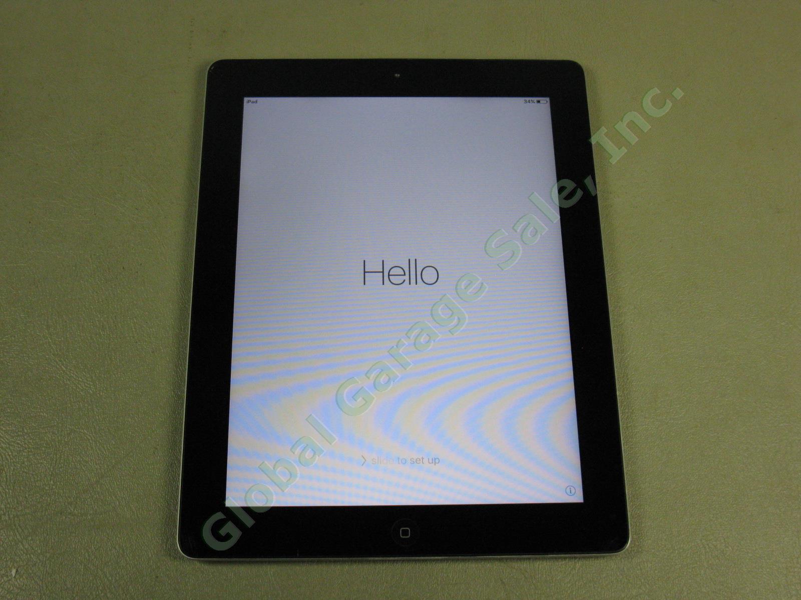 Apple iPad 2 Wifi 32GB Black Tablet MC770LL/A A1395 Works Great Screen Crack NR!
