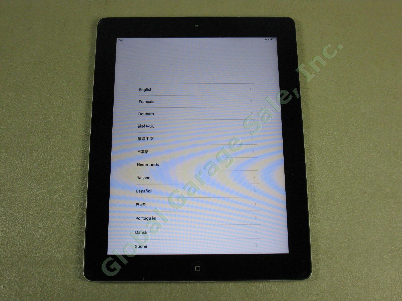 Apple iPad 2 Wifi 32GB Black Tablet MC770LL/A A1395 Works Great Screen Crack NR! 2