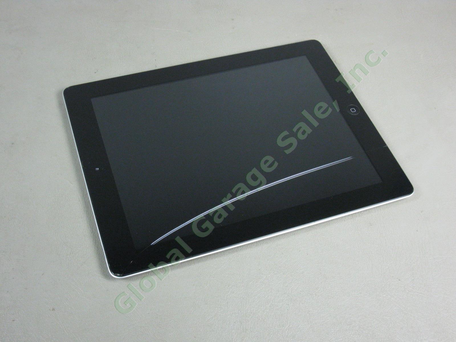 Apple iPad 2 Wifi 32GB Black Tablet MC770LL/A A1395 Works Great Screen Crack NR! 4