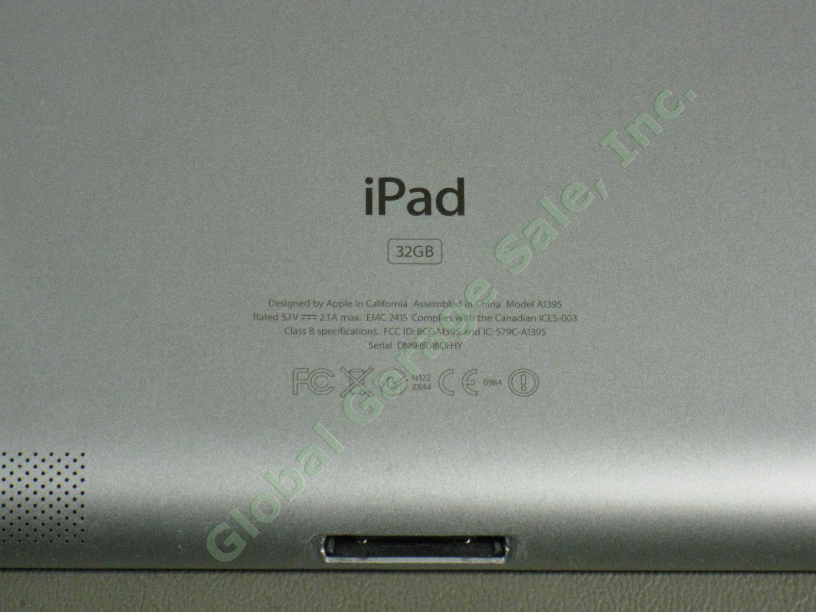 Apple iPad 2 Wifi 32GB Black Tablet MC770LL/A A1395 Works Great Screen Crack NR! 6
