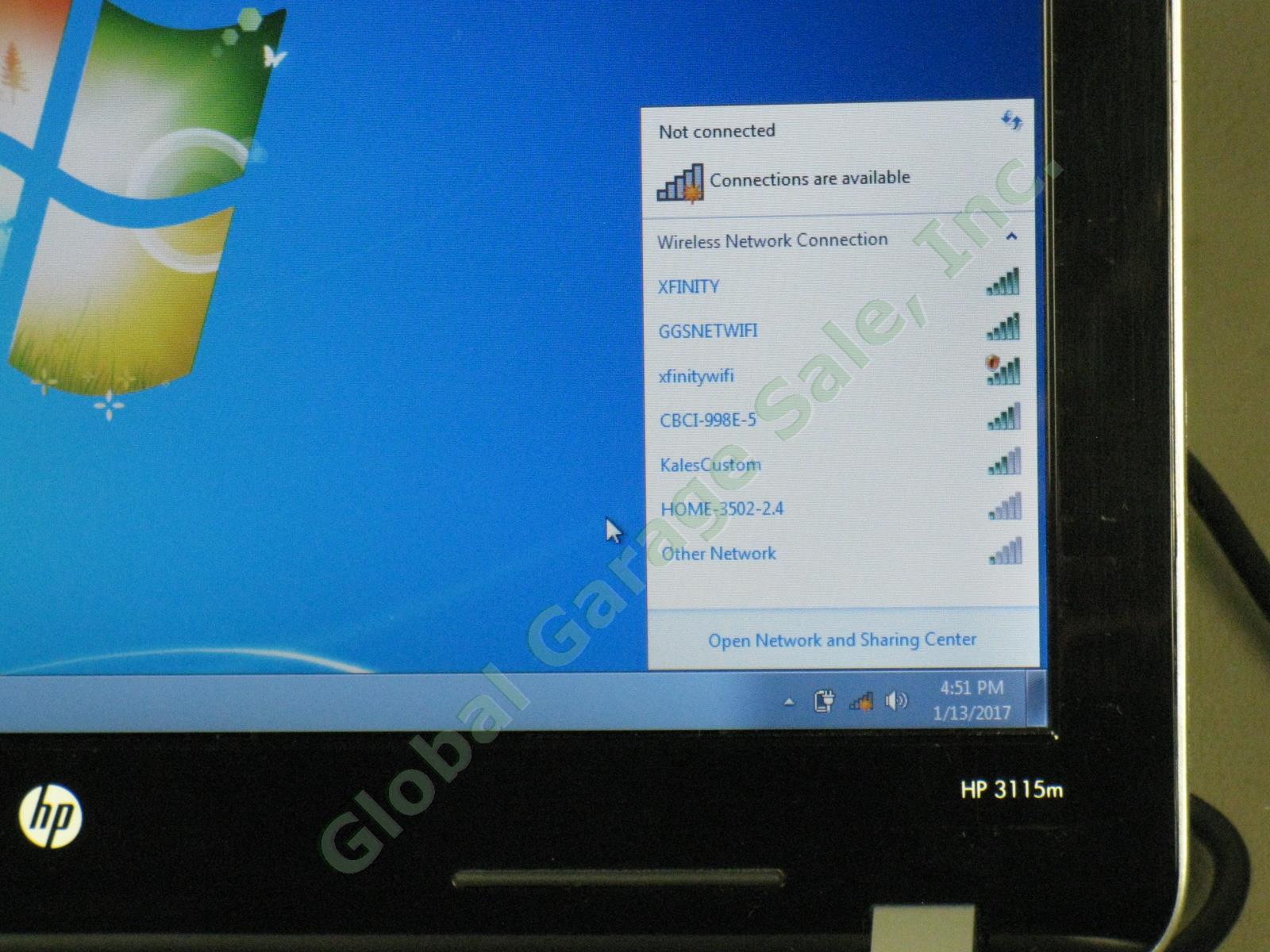 HP 3115m Notebook Laptop AMD E-450 1.65GHz 4GB RAM 320GB Windows 7 Ultimate NR! 2