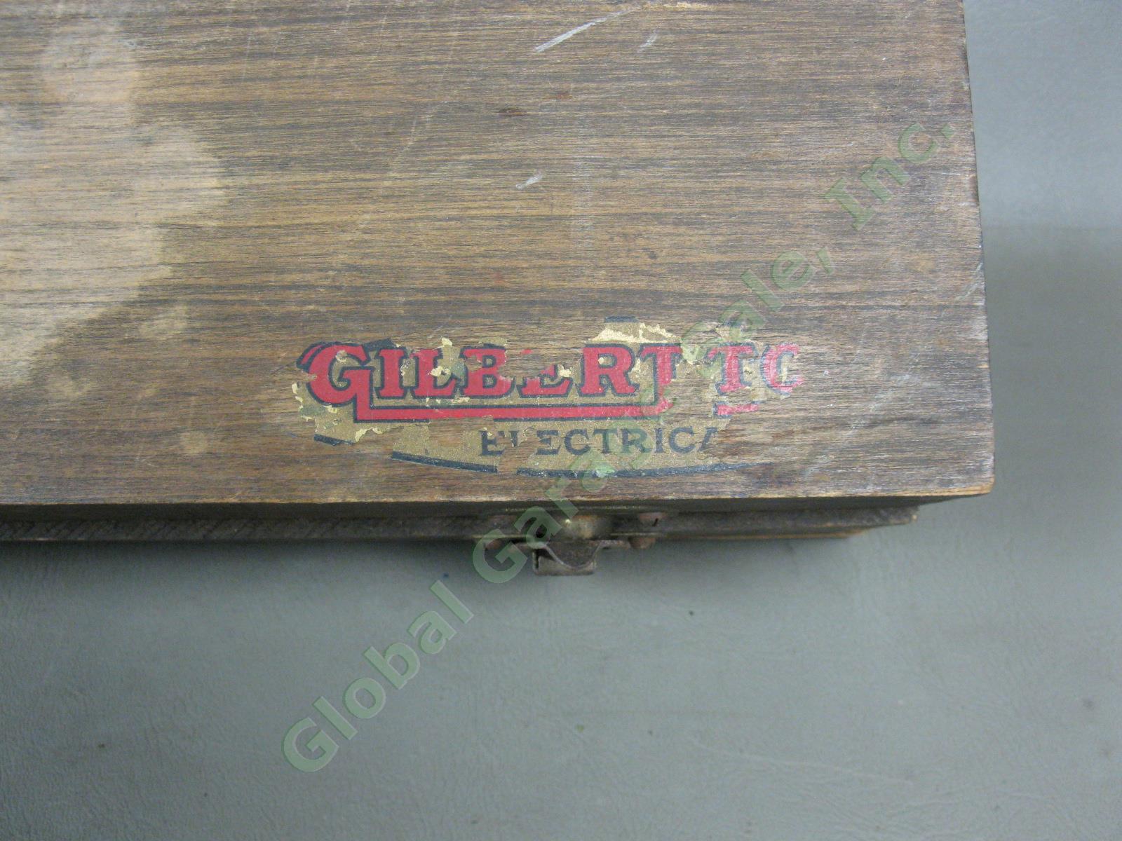 Vtg Antique A.C Gilbert Erector Set Mixed Lot W/ Wooden Box Case #4 + 4-1/2? NR! 8