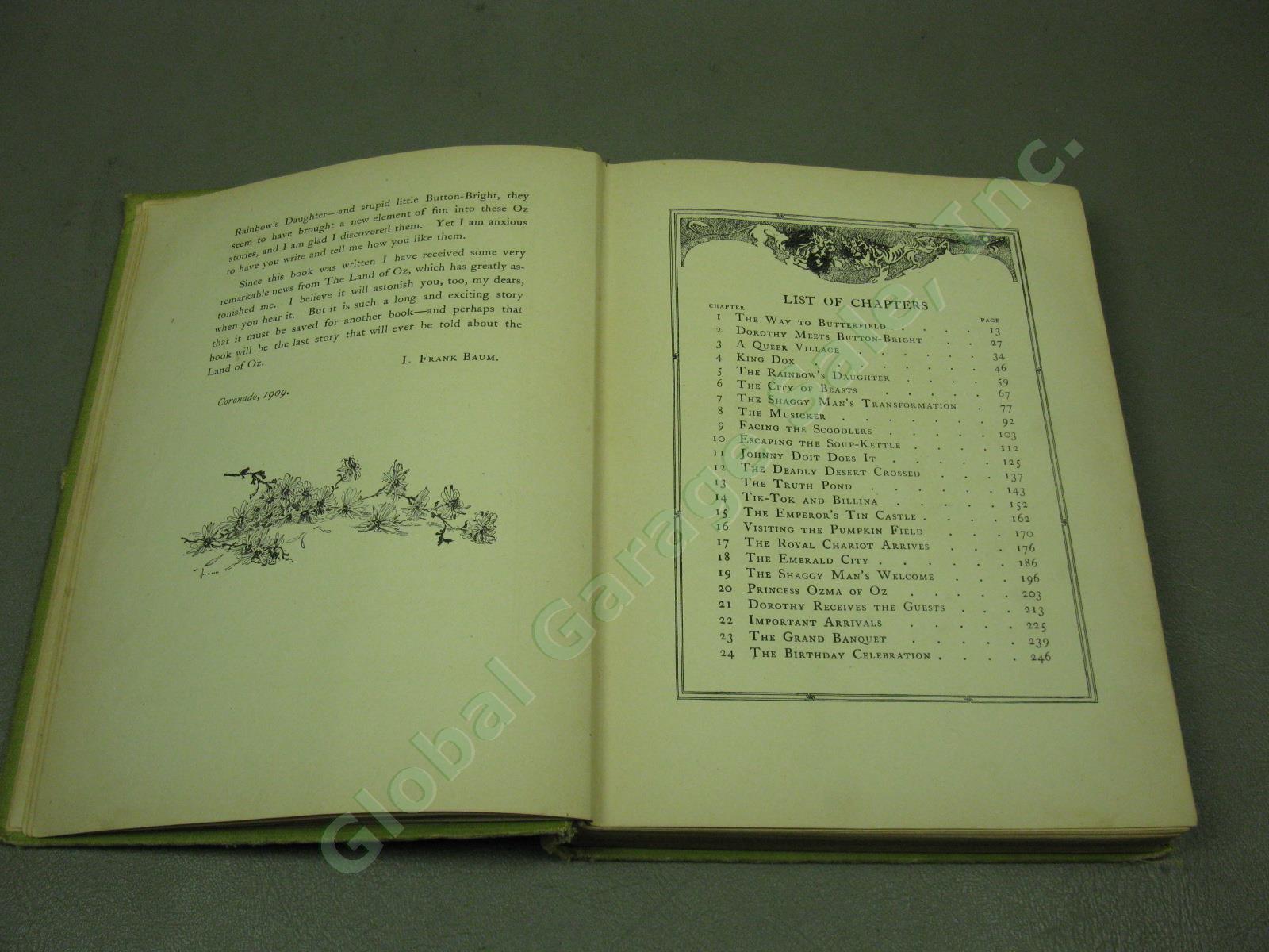 1909 1st Edition The Road To Oz By Wizard Author L Frank Baum Vtg Hardcover Book 8