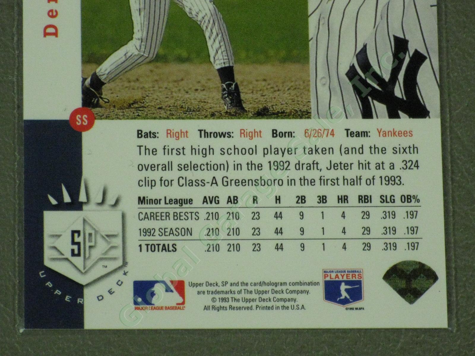 1993 Upper Deck SP Derek Jeter NY Yankees #279 Rookie Card Sealed Until 1/8/17! 4