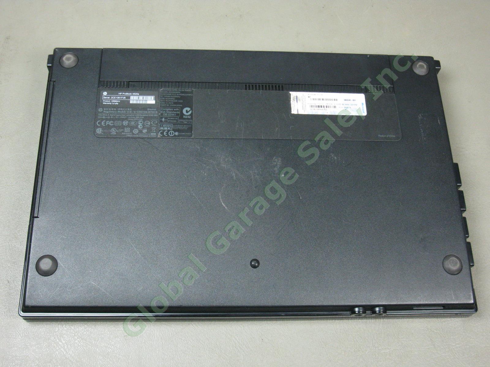 HP 4520s ProBook Laptop Computer Intel Core i5 M560 2.67GHz 2GB Windows 7 Pro NR 6