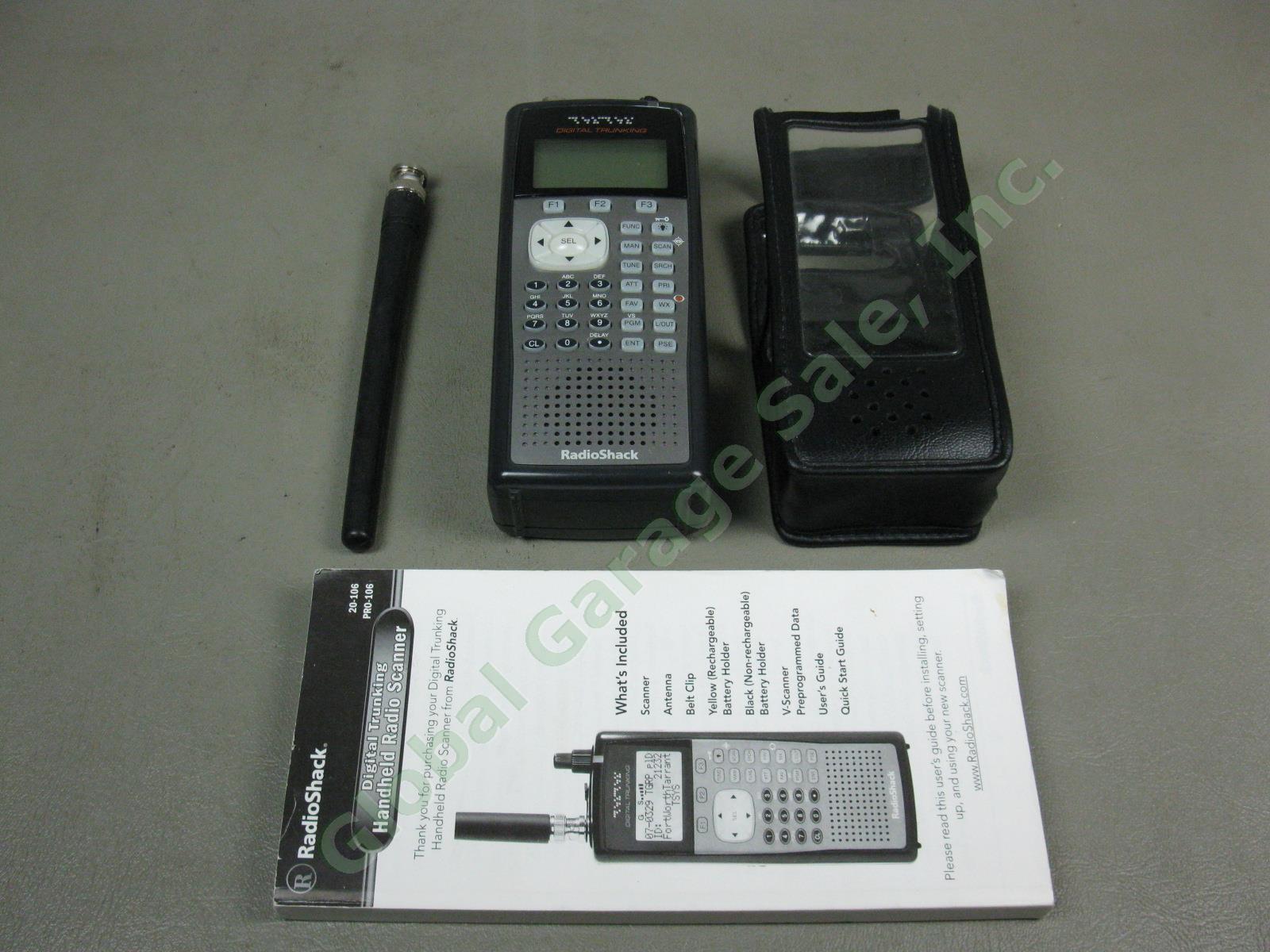 Radio Shack PRO 20 106 Digital Trunking Handheld Scanner + Antenna Manual Bundle