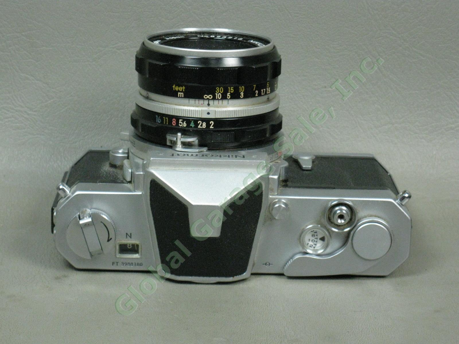 Vtg One Owner 1971 Nikkormat FTN w/Nikkor-H 50mm 1:2 Lens Case Filter Bundle NR! 5