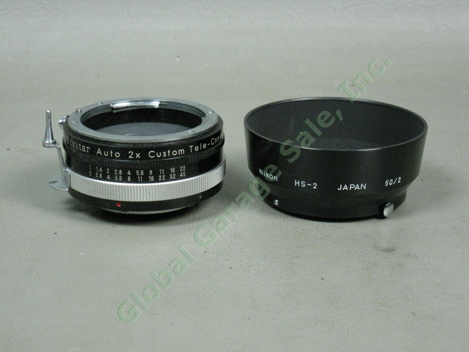 Vtg One Owner 1971 Nikkormat FTN w/Nikkor-H 50mm 1:2 Lens Case Filter Bundle NR! 8