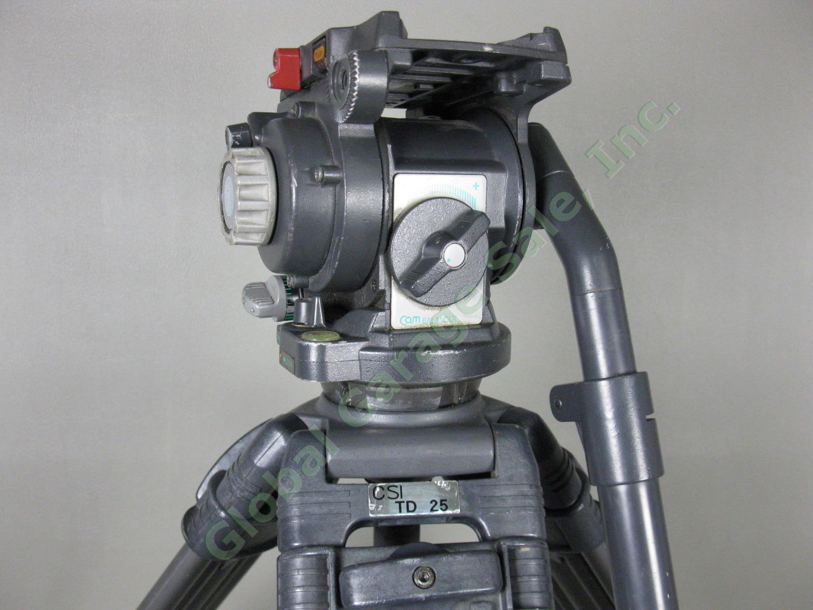 Daiwa CSI TD20 Tripod W/ ENG Fluid Head Video Cam Camera Camcorder Balancer Lot 1