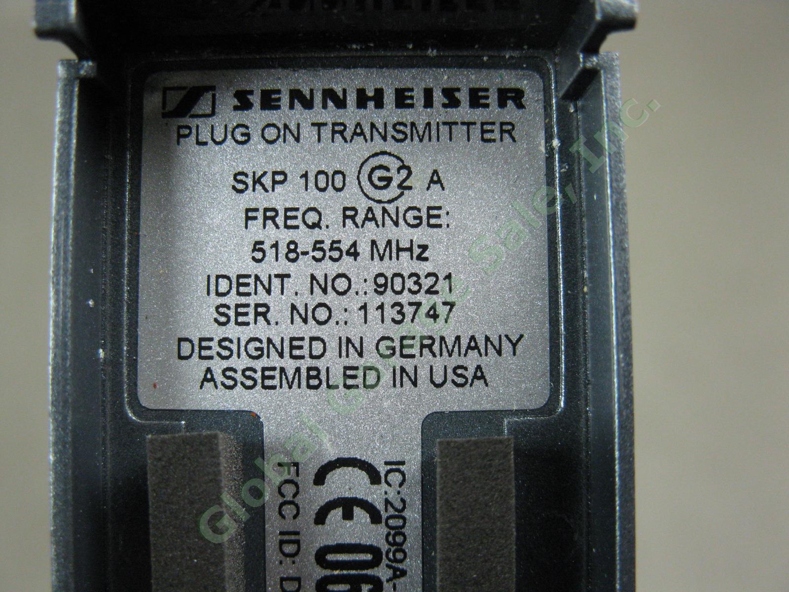 Sennheiser SKP 100 G2 Plug-On Wireless Mic Transmitter A 518-554MHz +Cover EW100 9