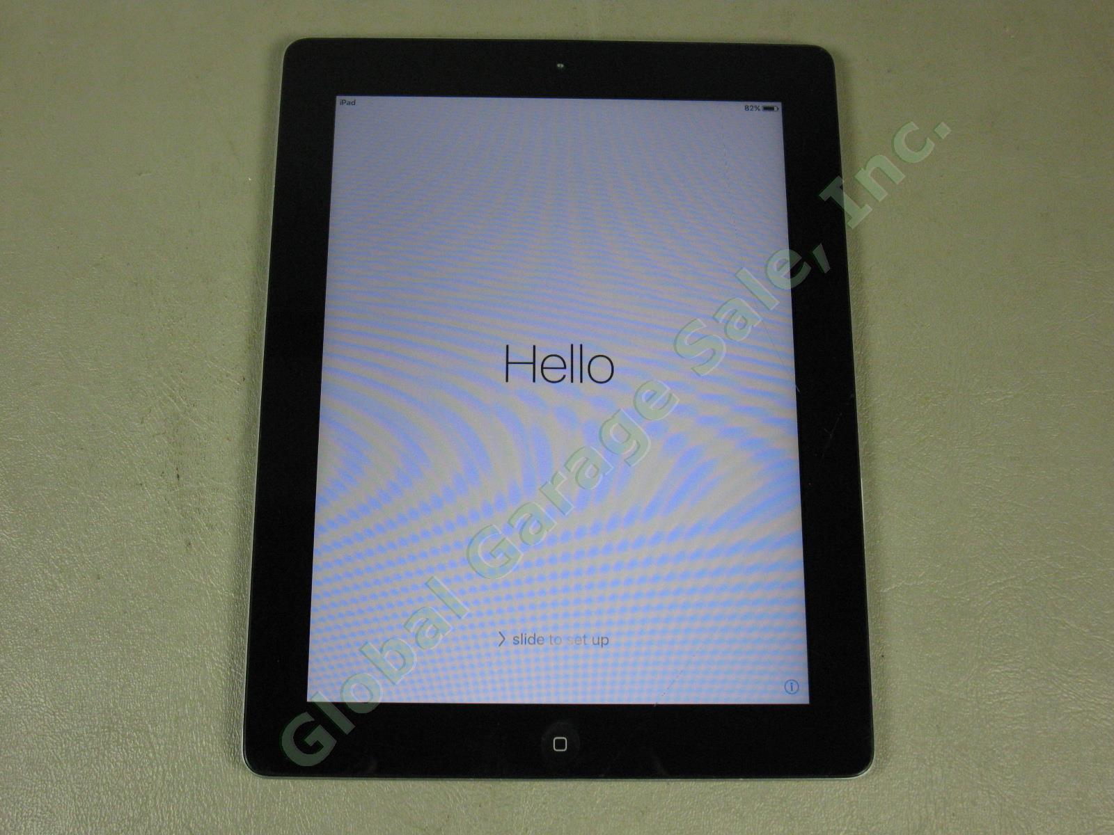 Apple iPad 2 Wifi 32GB Black Tablet MC770LL/A A1395 Works Great Cracked Glass NR