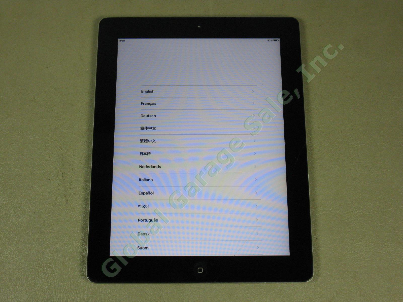 Apple iPad 2 Wifi 32GB Black Tablet MC770LL/A A1395 Works Great Cracked Glass NR 1