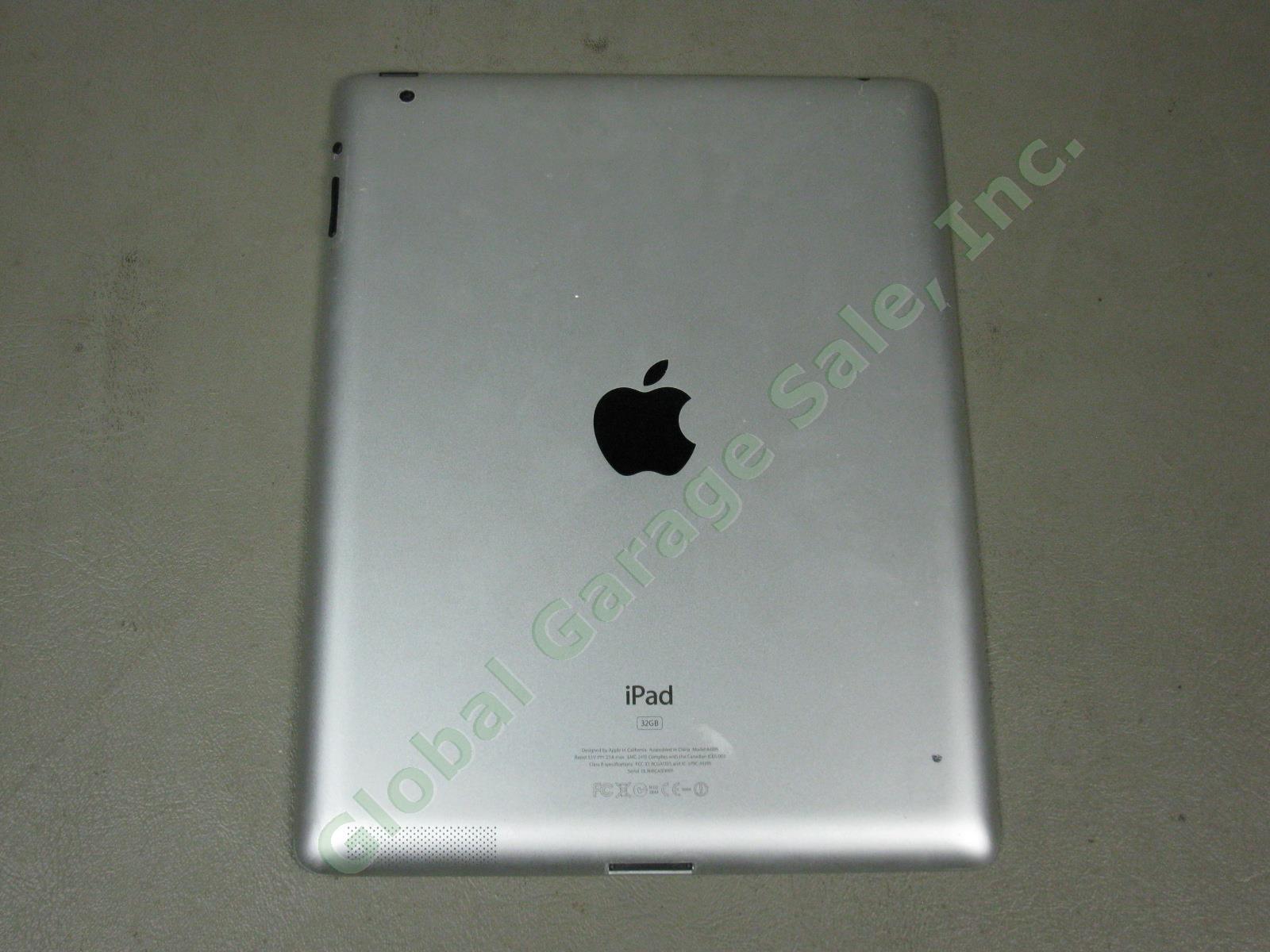 Apple iPad 2 Wifi 32GB Black Tablet MC770LL/A A1395 Works Great Cracked Glass NR 5
