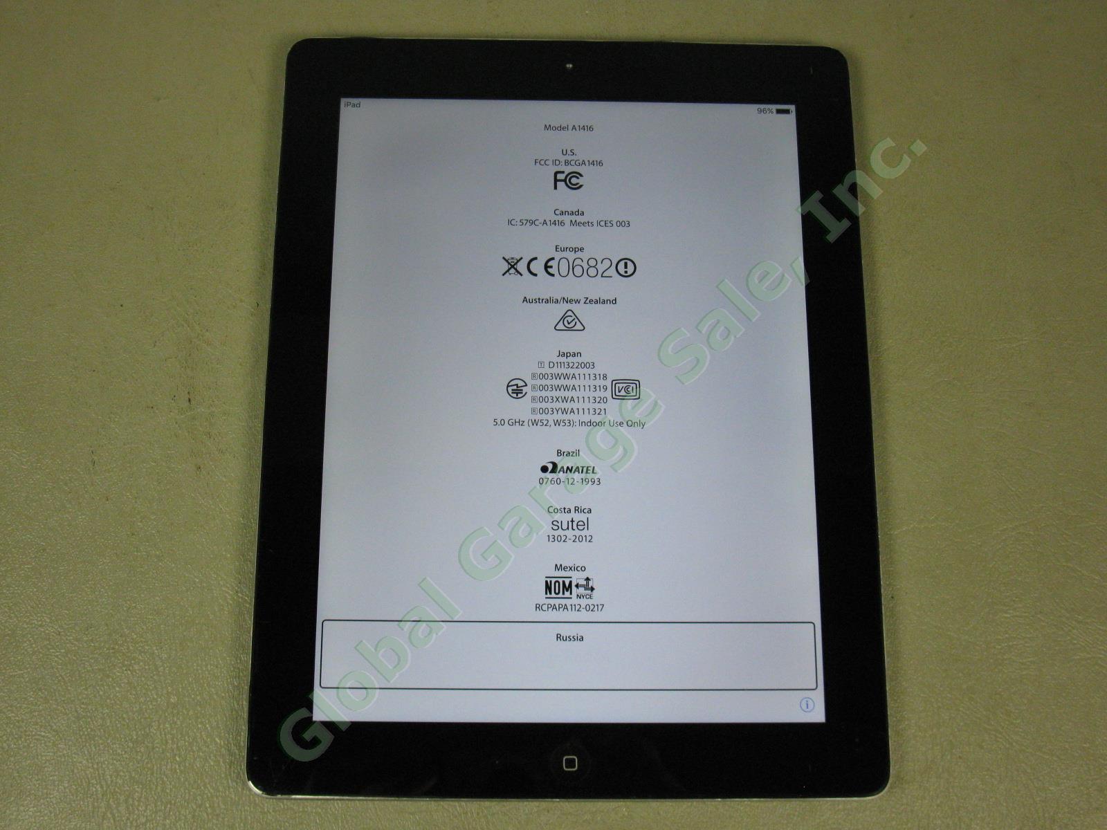 Apple iPad 3 32GB Black Wifi Tablet A1416 Factory Reset Cracked Screen NO RES!
