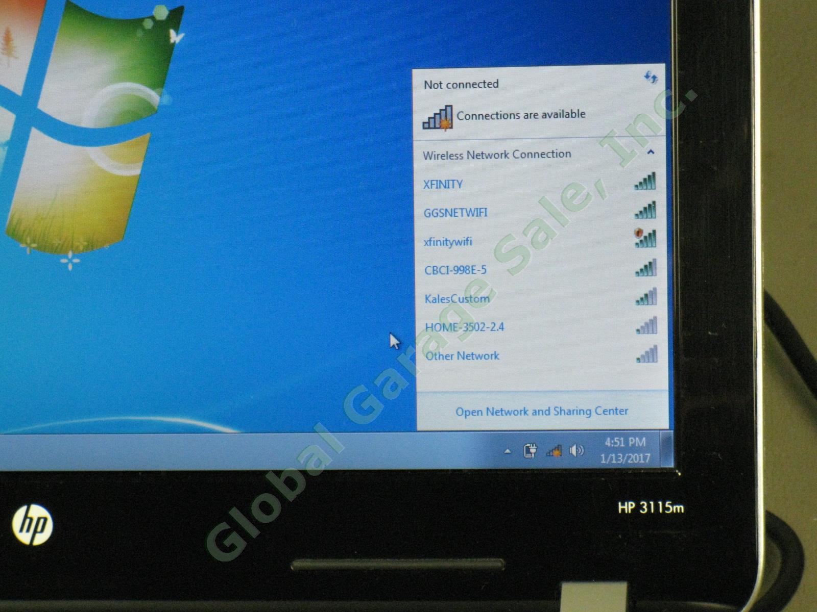 HP 3115m Notebook Laptop Computer AMD E-450 1.65GHz 4GB 320GB Windows 7 Ult NR! 2