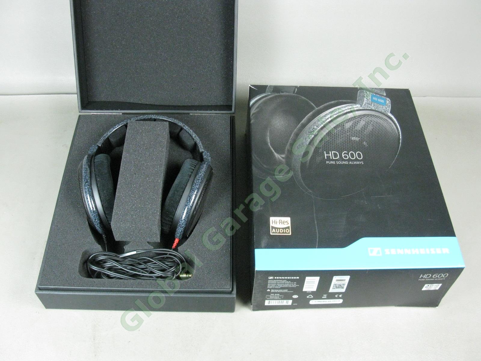 Sennheiser HD 600 Open Back Professional Audiophile Headphones One Owner Mint!