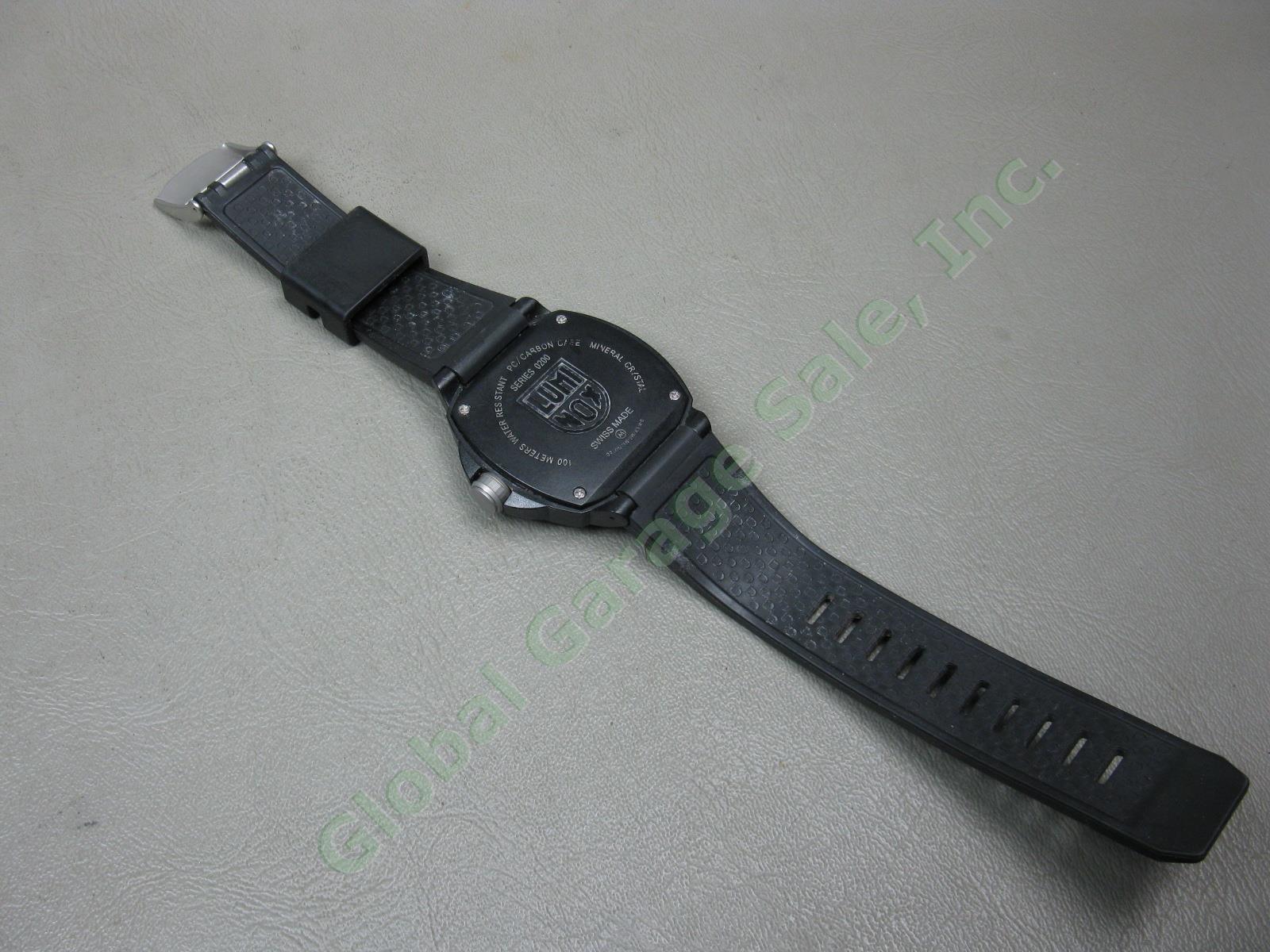 Luminox Sentry 0201SL Quartz Watch W/ Black Case Rubber Band Box Manual +Tag Lot 3