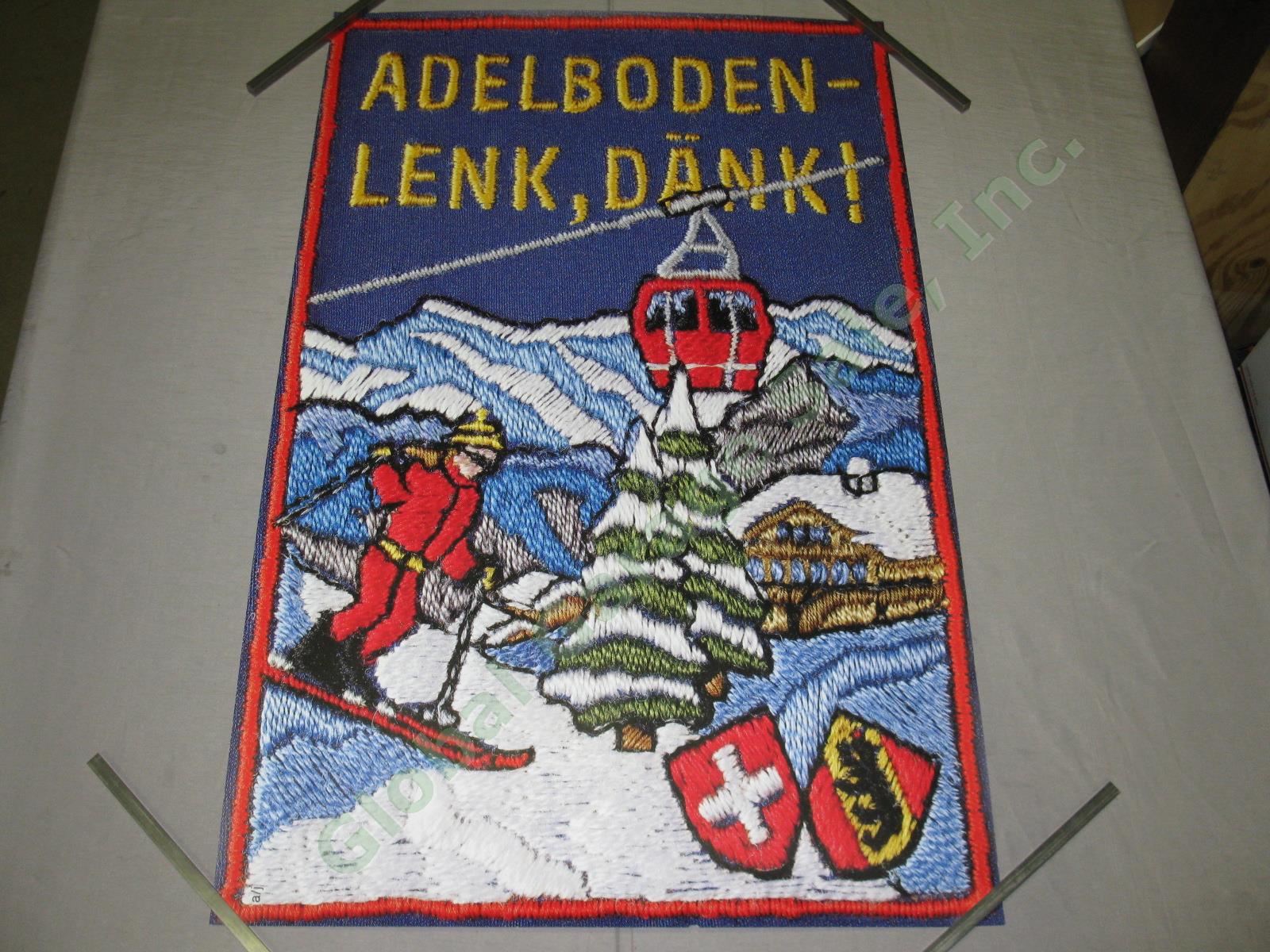 Vtg Swiss Travel Poster Adelboden Lenk Ski Resort Bernese Oberland Switzerland