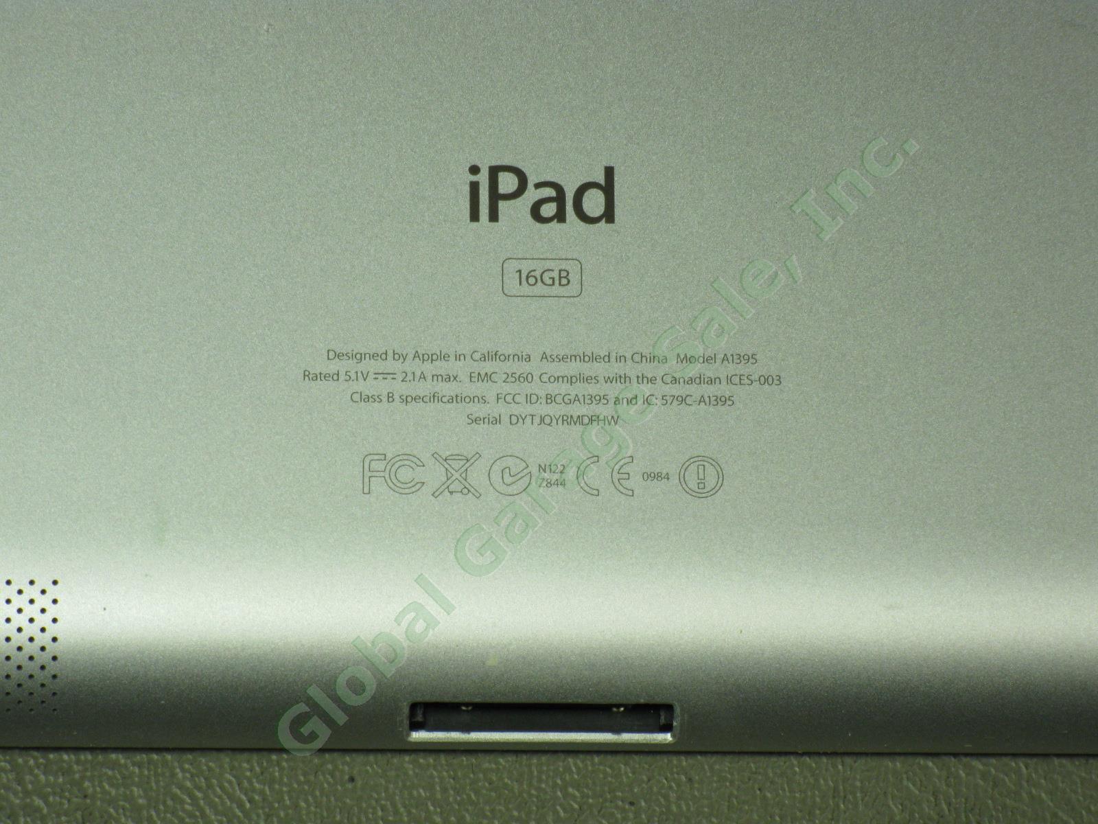 Apple iPad 2 16GB Black Tablet Wifi Factory Reset MC770LL/A A1395 No Reserve! 4