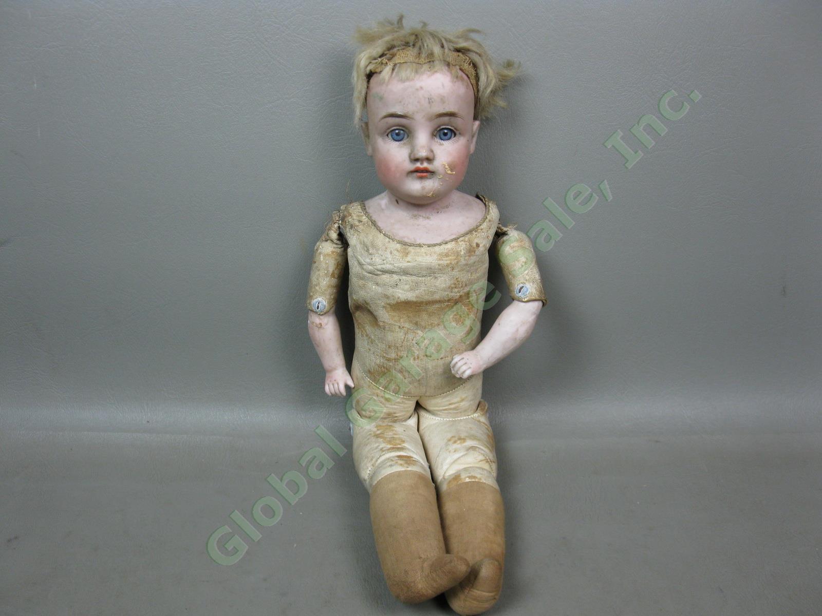 Antique Kestner 154 DEP German Bisque Head Sleep Eye Leather Jointed Body Doll