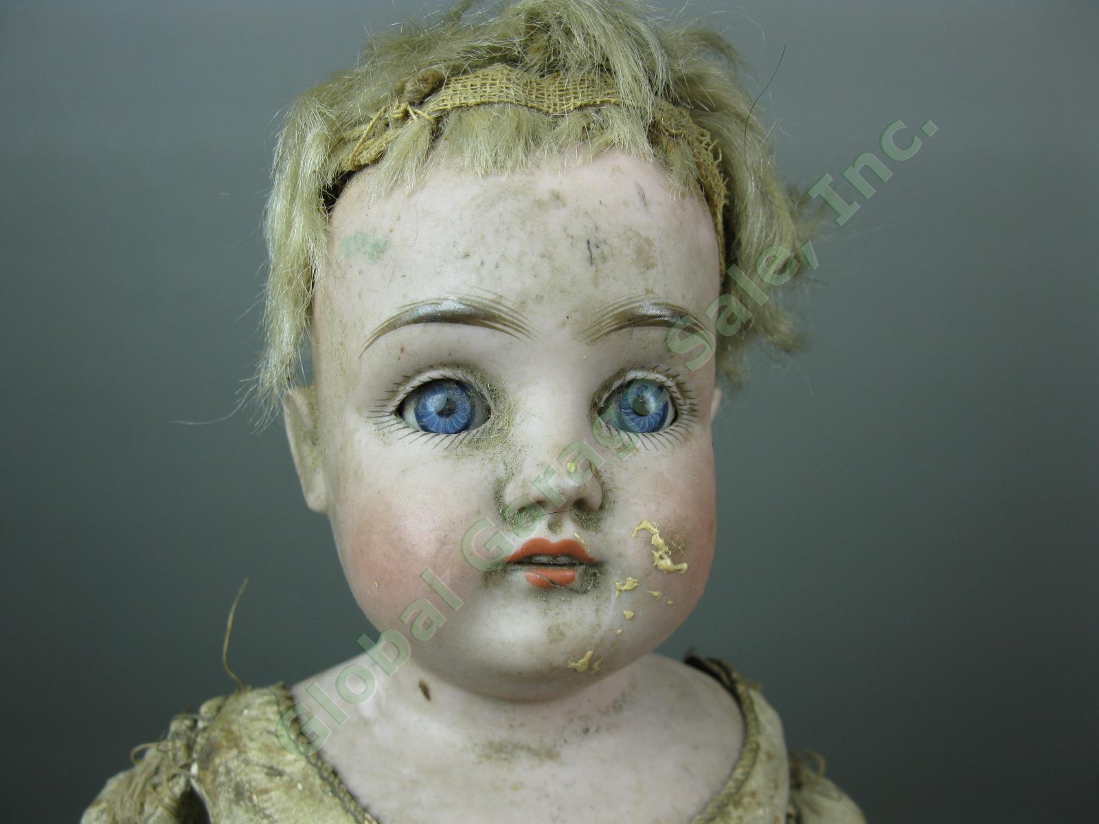 Antique Kestner 154 DEP German Bisque Head Sleep Eye Leather Jointed Body Doll 2