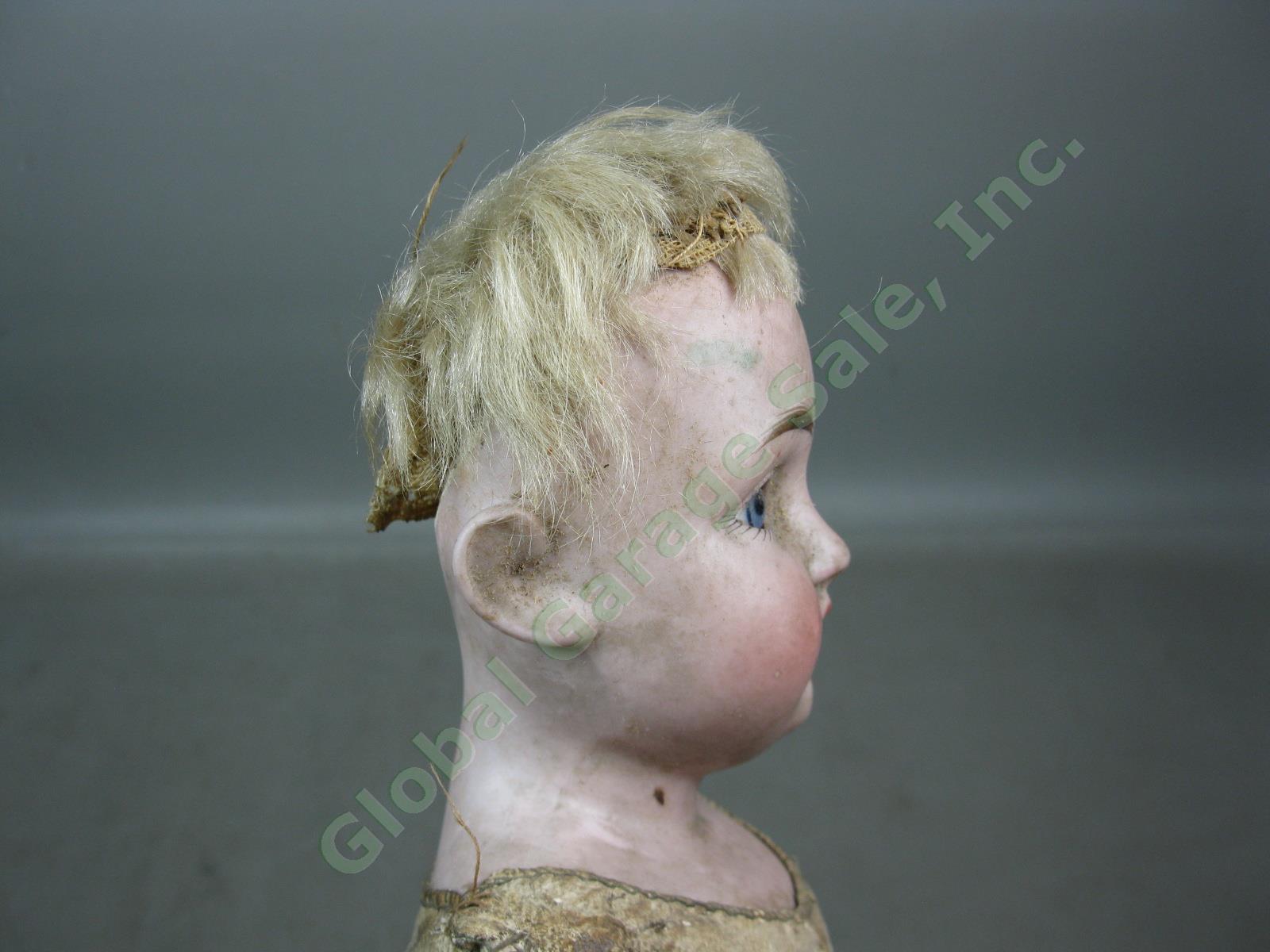 Antique Kestner 154 DEP German Bisque Head Sleep Eye Leather Jointed Body Doll 6