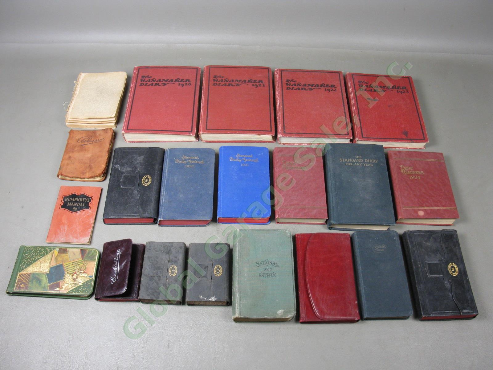17 Rare Antique 1888-1934 Handwritten Vermont Farm Diary Lot Wanamaker Excelsior