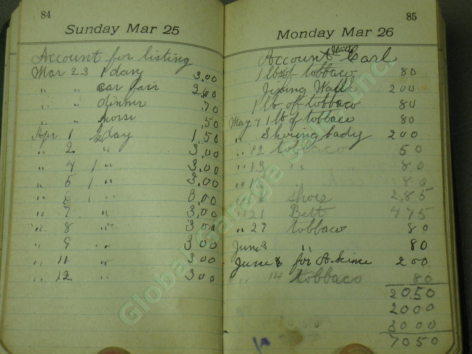 17 Rare Antique 1888-1934 Handwritten Vermont Farm Diary Lot Wanamaker Excelsior 9