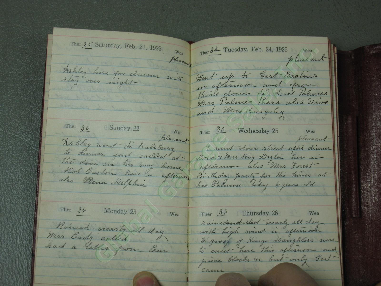 17 Rare Antique 1888-1934 Handwritten Vermont Farm Diary Lot Wanamaker Excelsior 10
