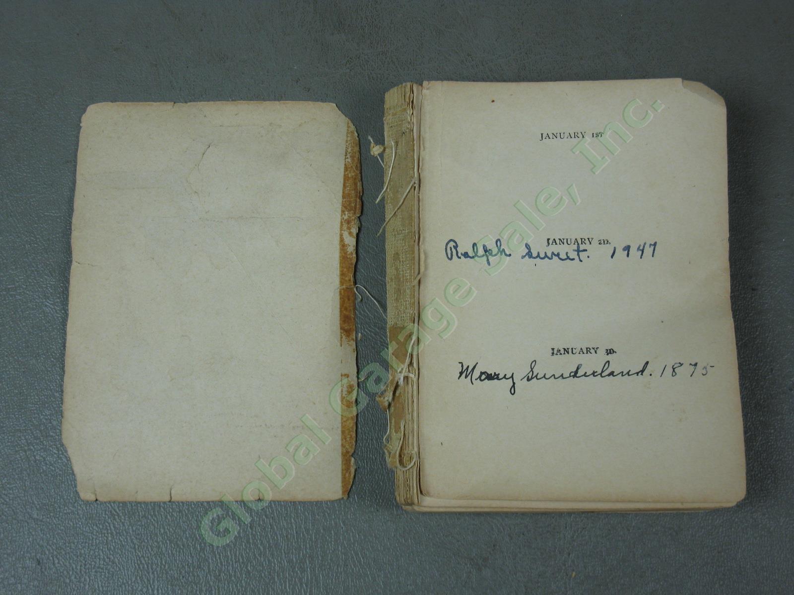 17 Rare Antique 1888-1934 Handwritten Vermont Farm Diary Lot Wanamaker Excelsior 19