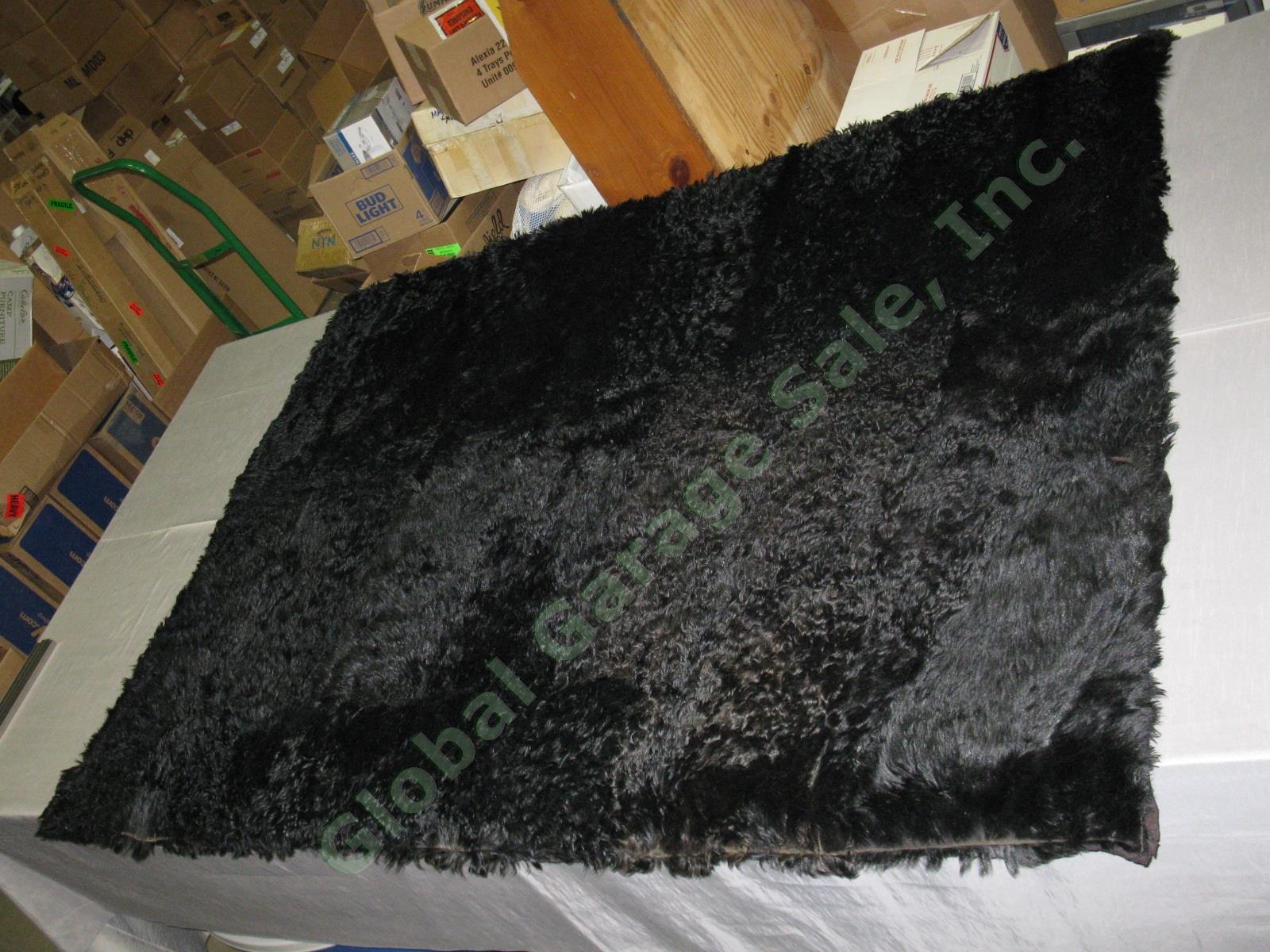 Vtg Antique Buffalo Bison Fur Pelt Hide Buggy Sleigh Carriage Blanket Robe Rug