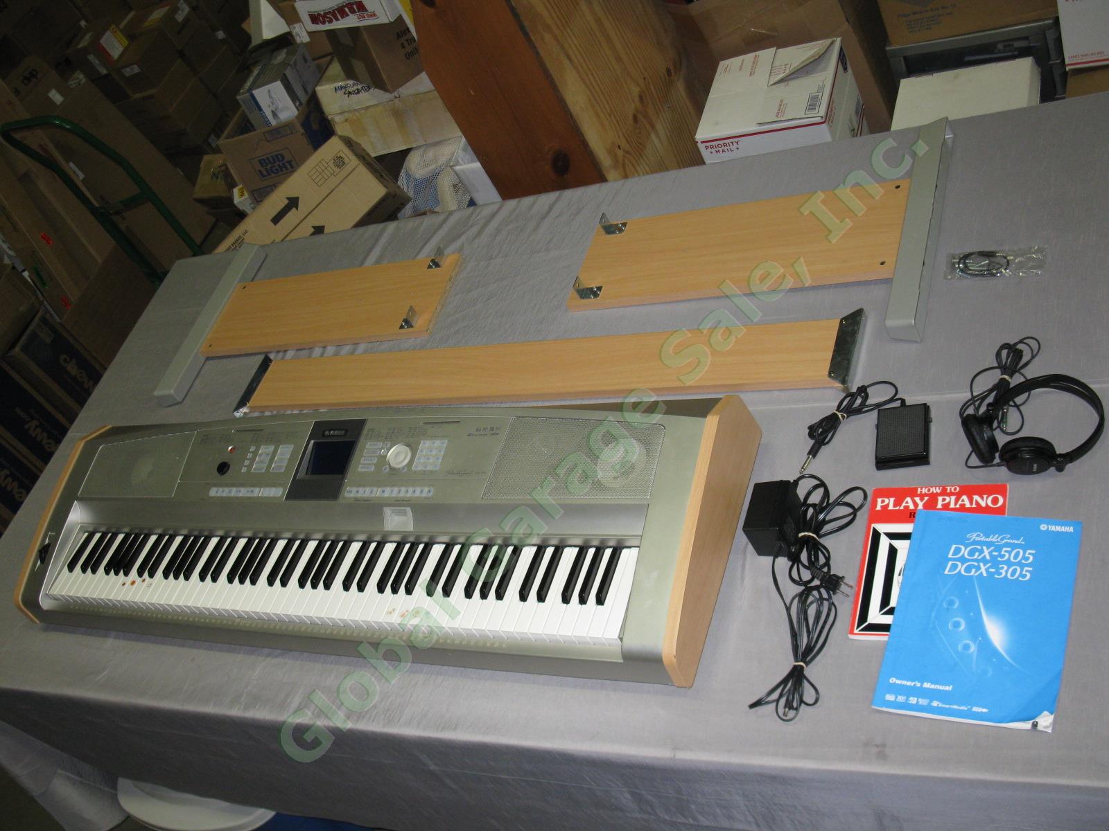 PICKUP ONLY Yamaha DGX-505 Portable Grand Piano Keyboard W/ Stand Power Supply +