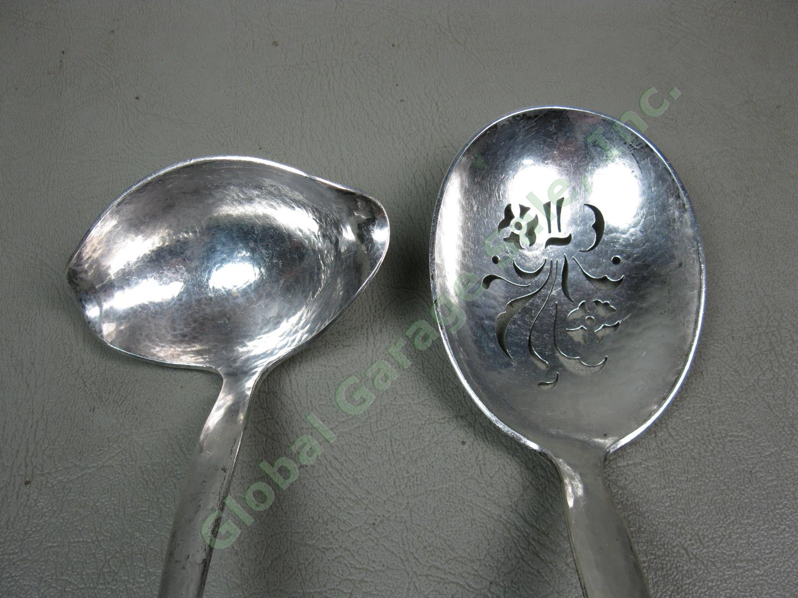 Orla Mogensen Denmark Blossom Sterling Silver 7" Ladle + 9" Serving Spoon 175.7g 1