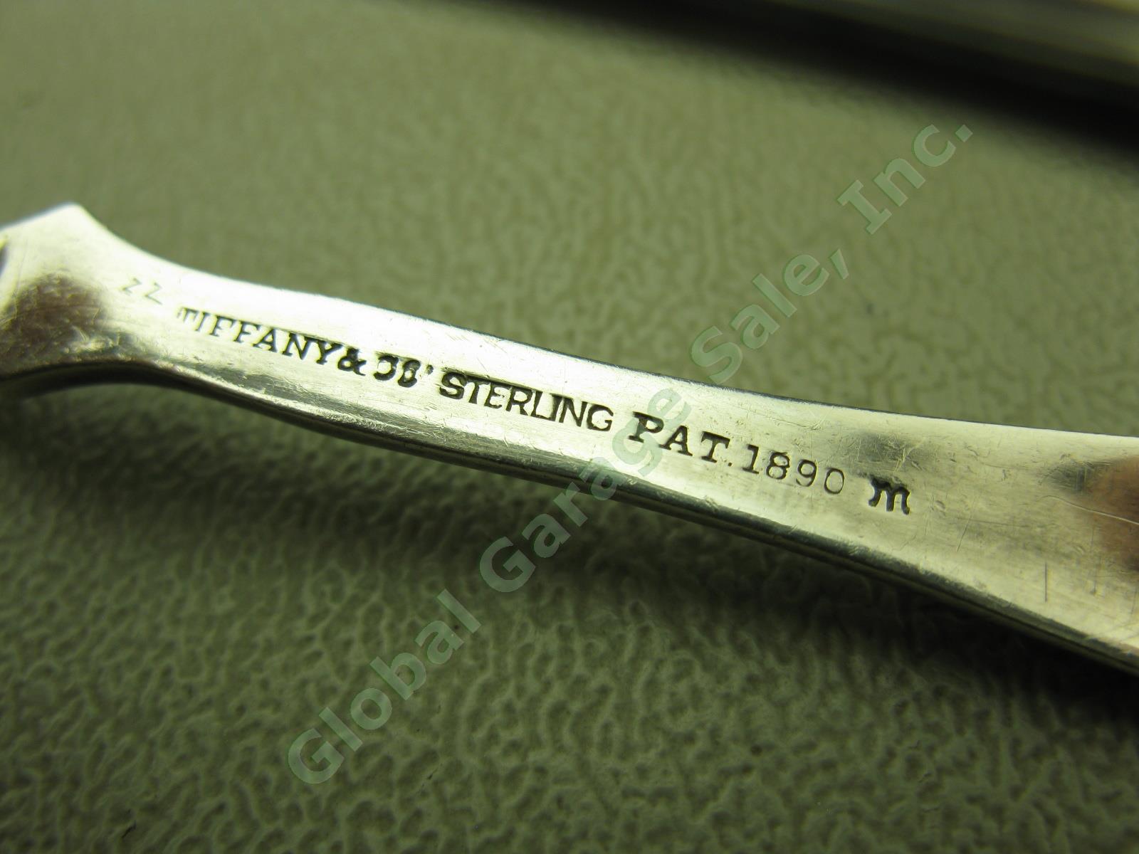 Vtg Antique Tiffany & Co Pat 1890 M Sterling Silver Eagle Claw Sugar Tongs 28.1g 3