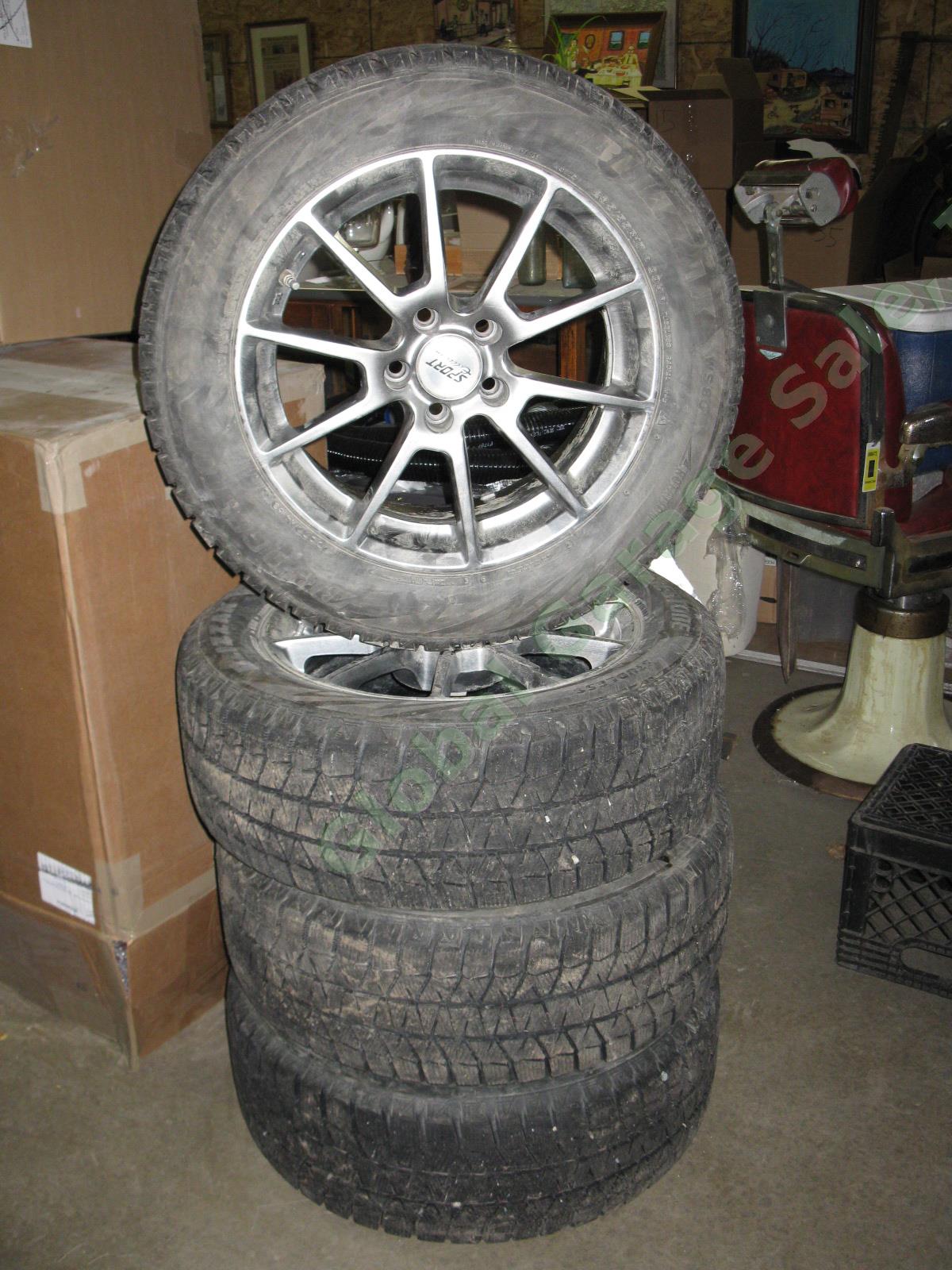 4 Bridgestone Blizzak WS80 235/55R17 Winter Snow Tires On 17" Sport Edition Rims