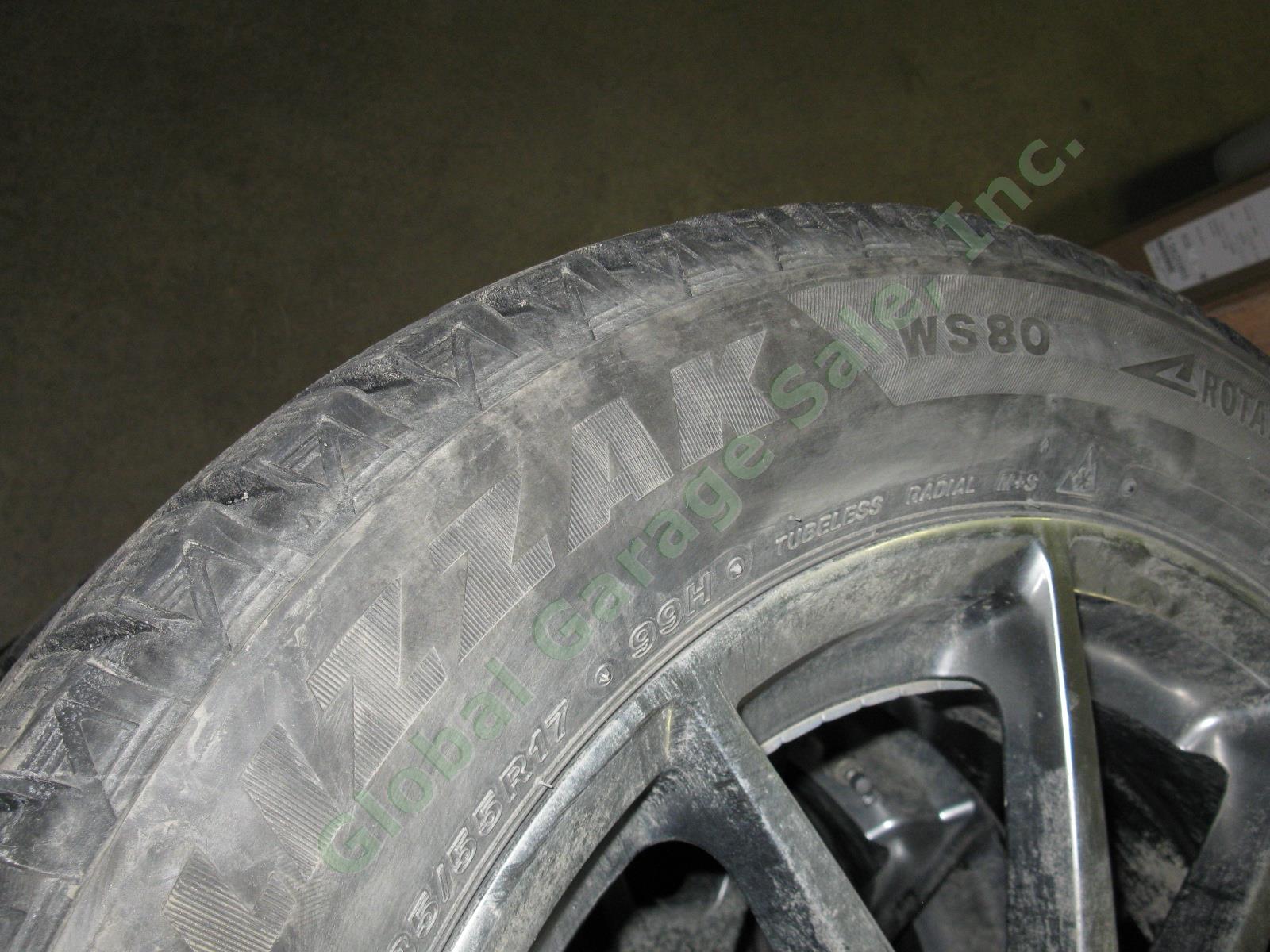 4 Bridgestone Blizzak WS80 235/55R17 Winter Snow Tires On 17" Sport Edition Rims 1