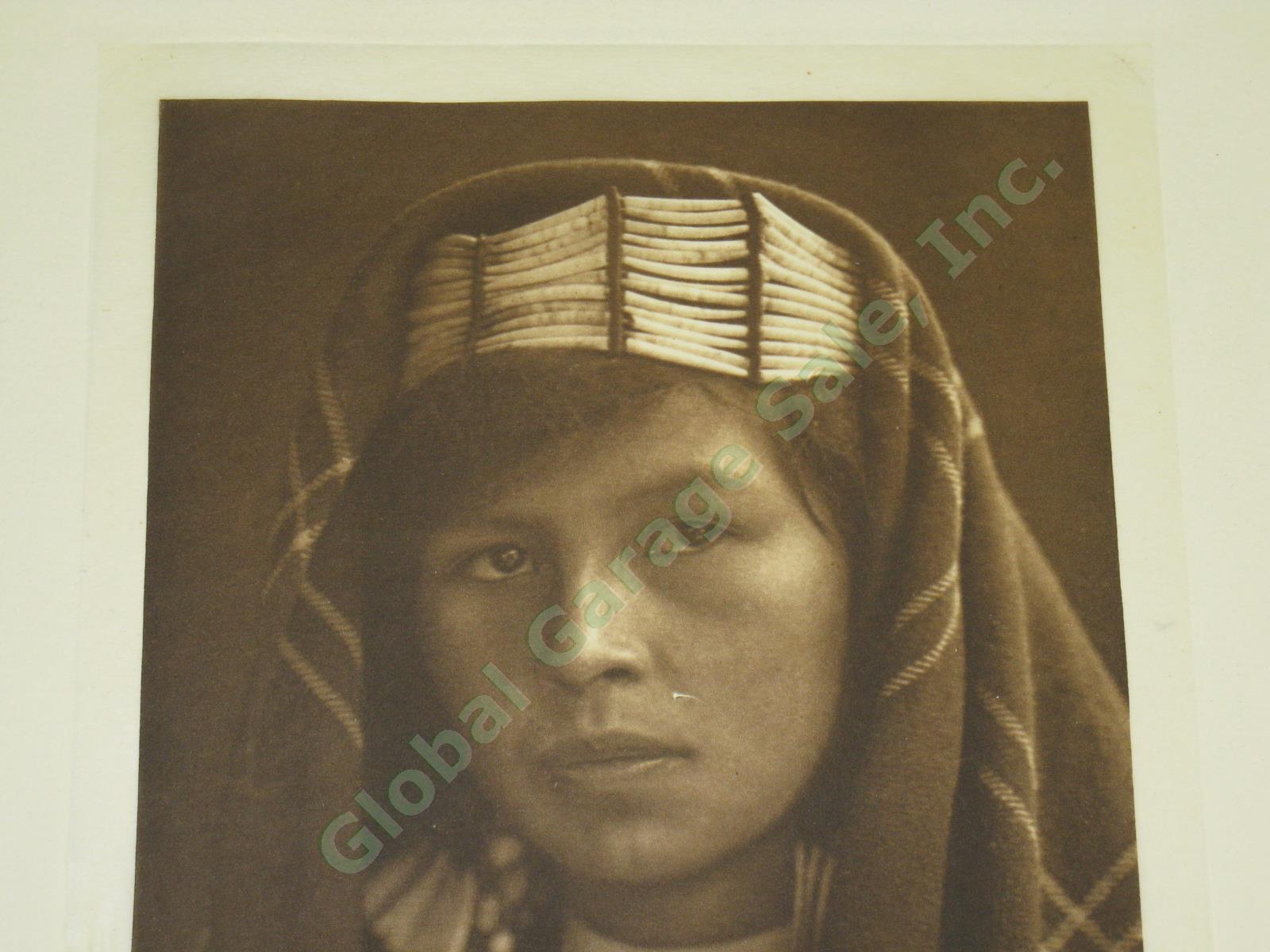 1912 Edward Curtis Photo On Japanese Tissue Quinault Female Type Native American 2