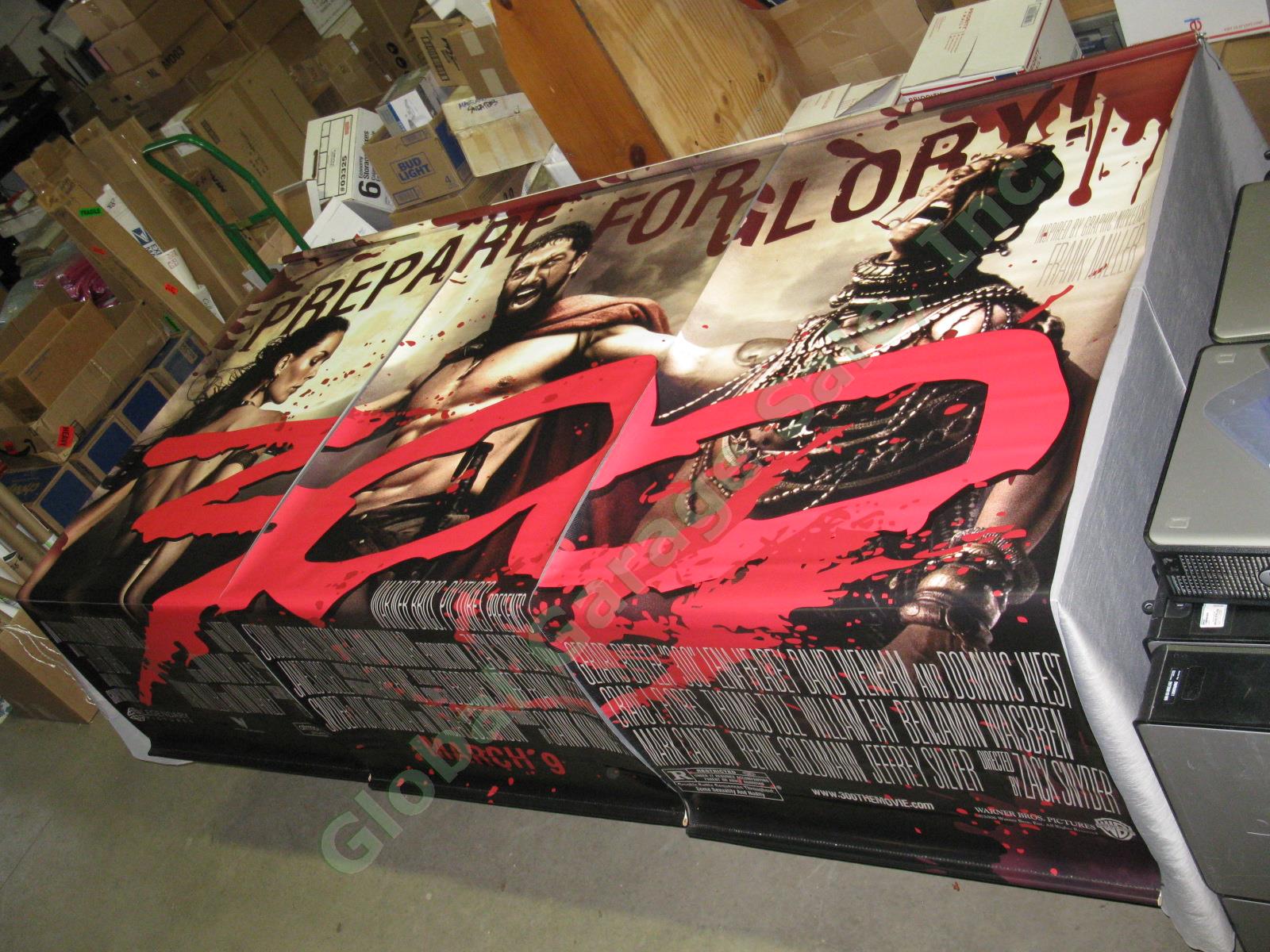 RARE 2006 Frank Miller 300 3-Pc Vinyl 70"x32" Movie Banner Set Lot Gerard Butler