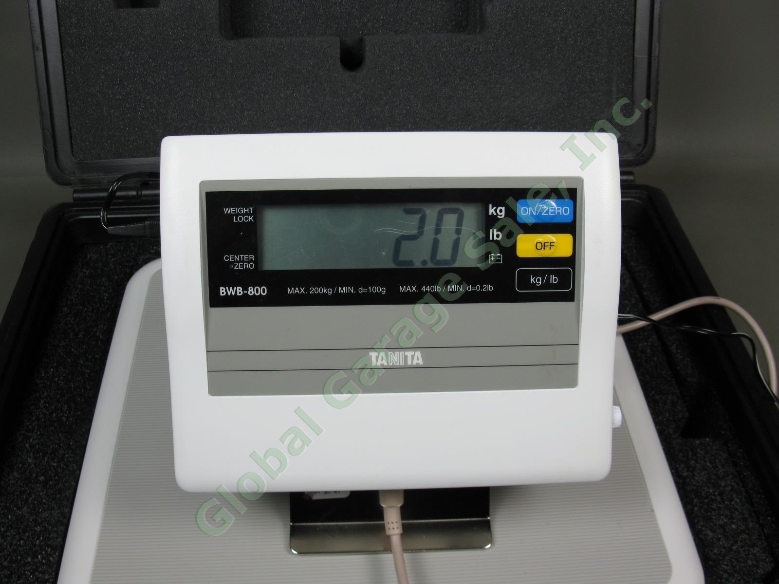 Tanita BWB-800A Digital Electronic Medical Scale 440lb W/ Remote Display Case ++ 3