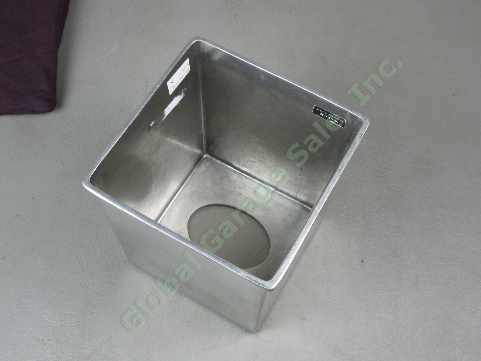 NEW Match Pewter Square Tissue Box Cover Holder Handmade In Italy Retail $280 NR 4