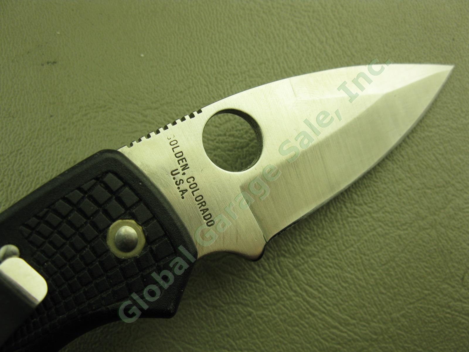 SPYDERCO Native 1st Generation BRK Folding Pocket Knife +Clip Golden CO USA 440A 3