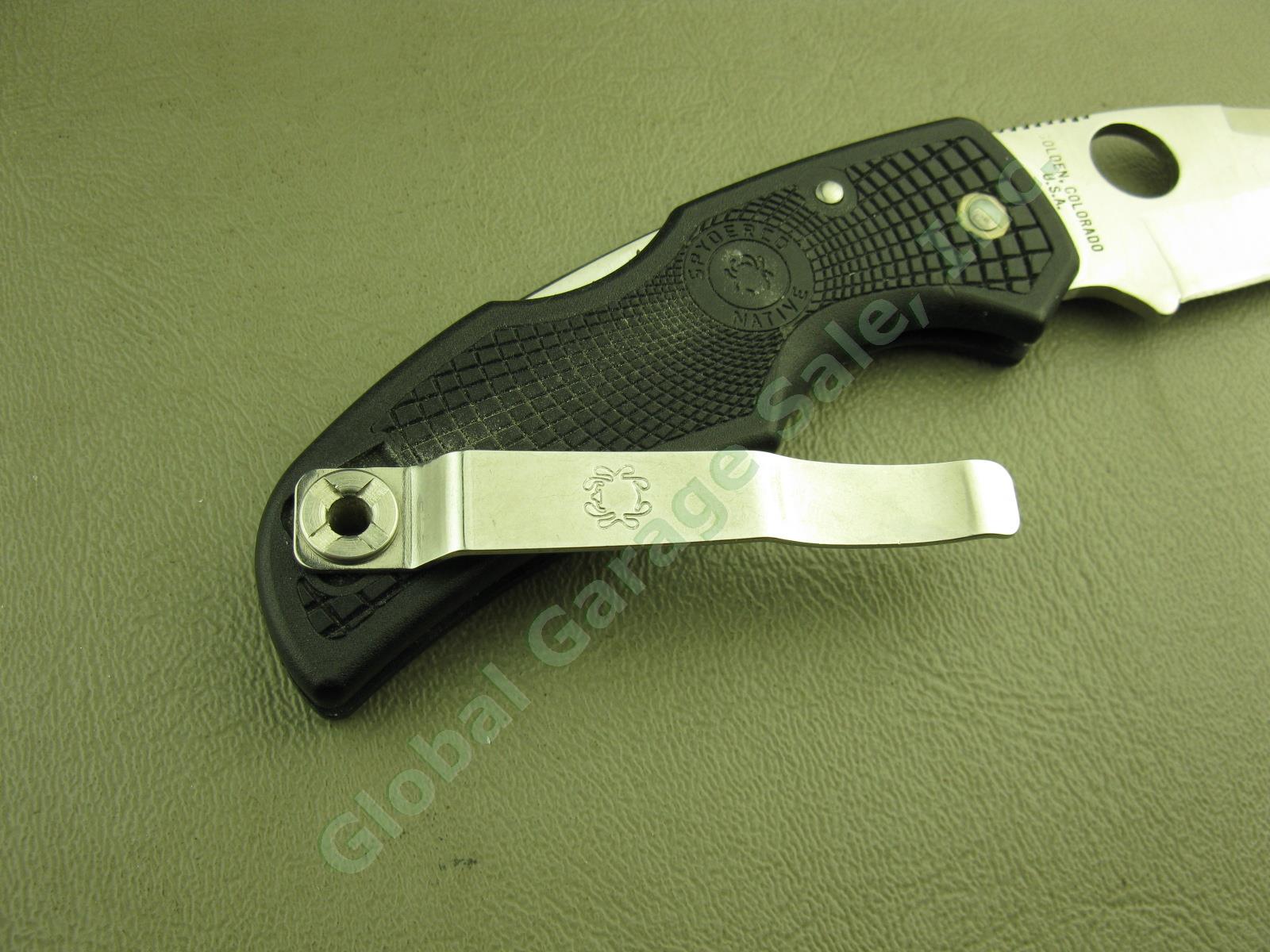 SPYDERCO Native 1st Generation BRK Folding Pocket Knife +Clip Golden CO USA 440A 4