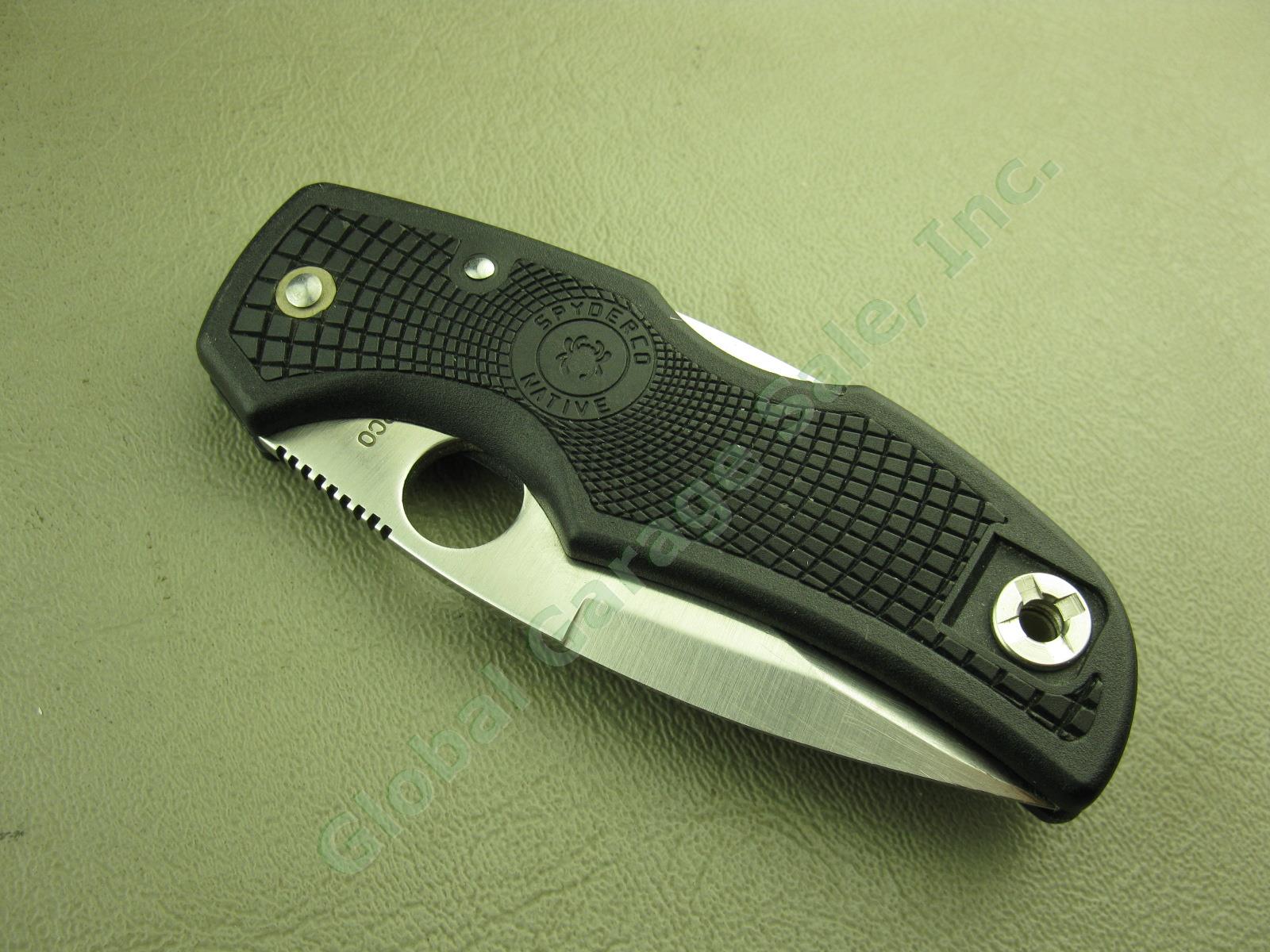 SPYDERCO Native 1st Generation BRK Folding Pocket Knife +Clip Golden CO USA 440A 5