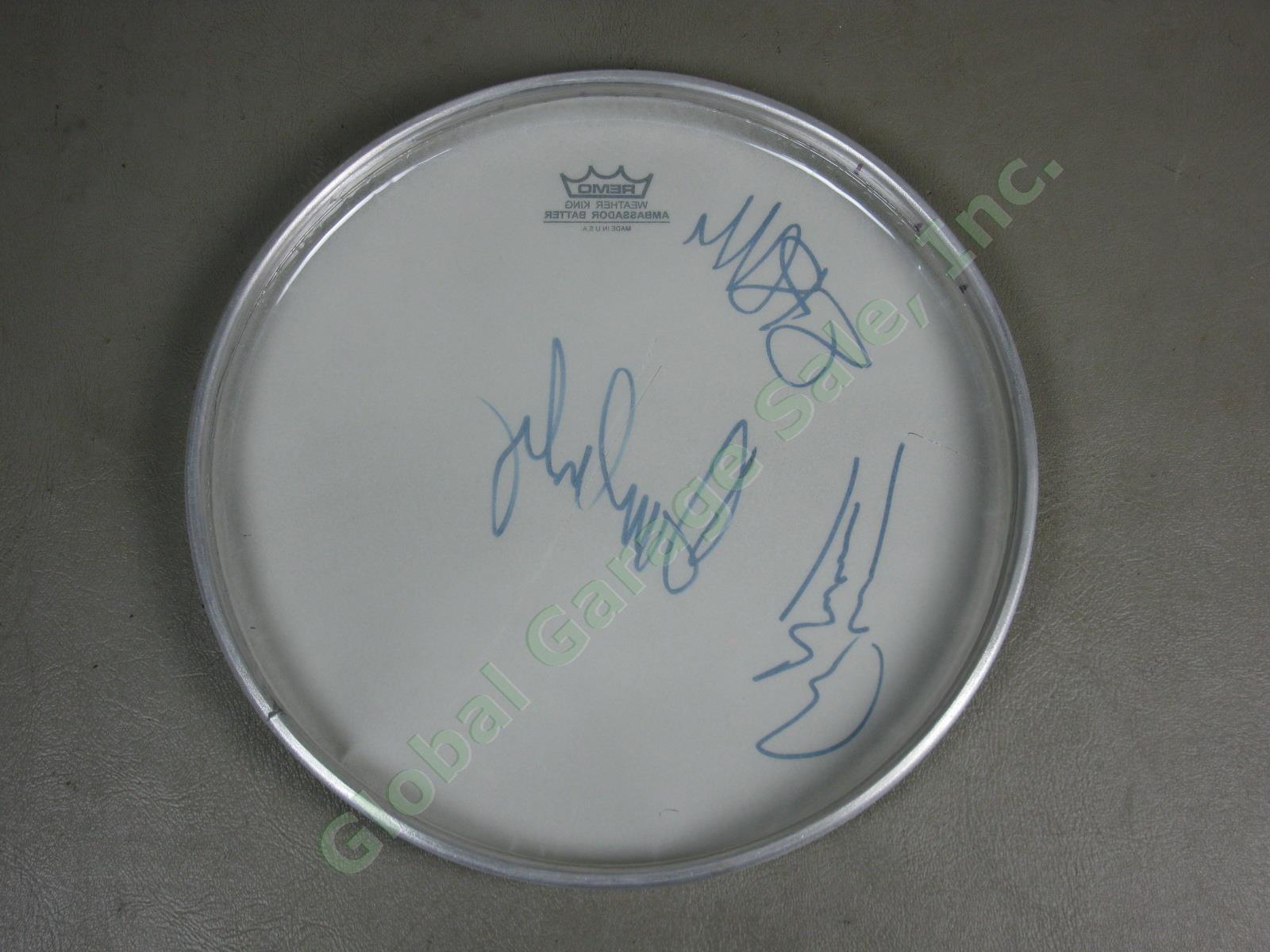 David Crosby Stephen Stills Graham Nash CSN Hand Signed Autographed Drum Head NR 5