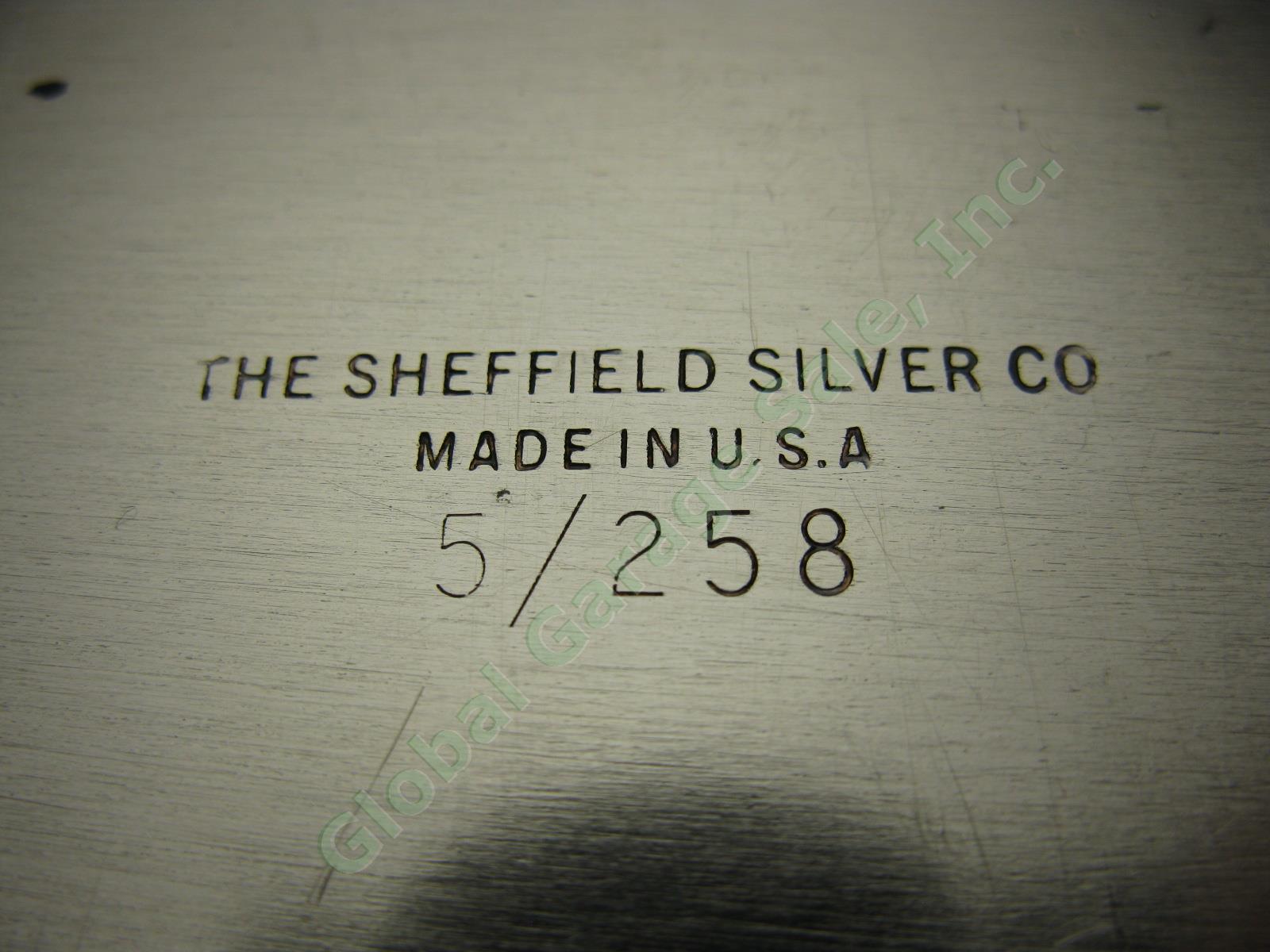 3 Silverplate Serving Trays Ellis-Barker Sheffield Silver Oneida Gadroon Pierced 5