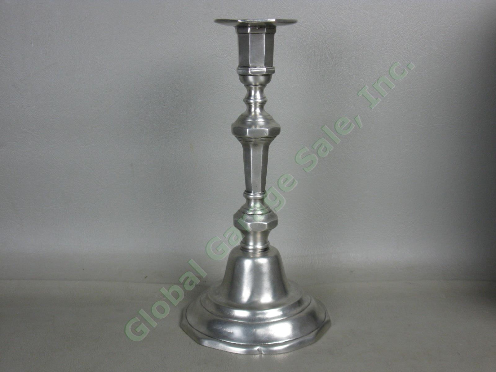 NEW Match Pewter Genoa Candlestick 9.75" Made In Italy $220 Retail No Reserve! 1