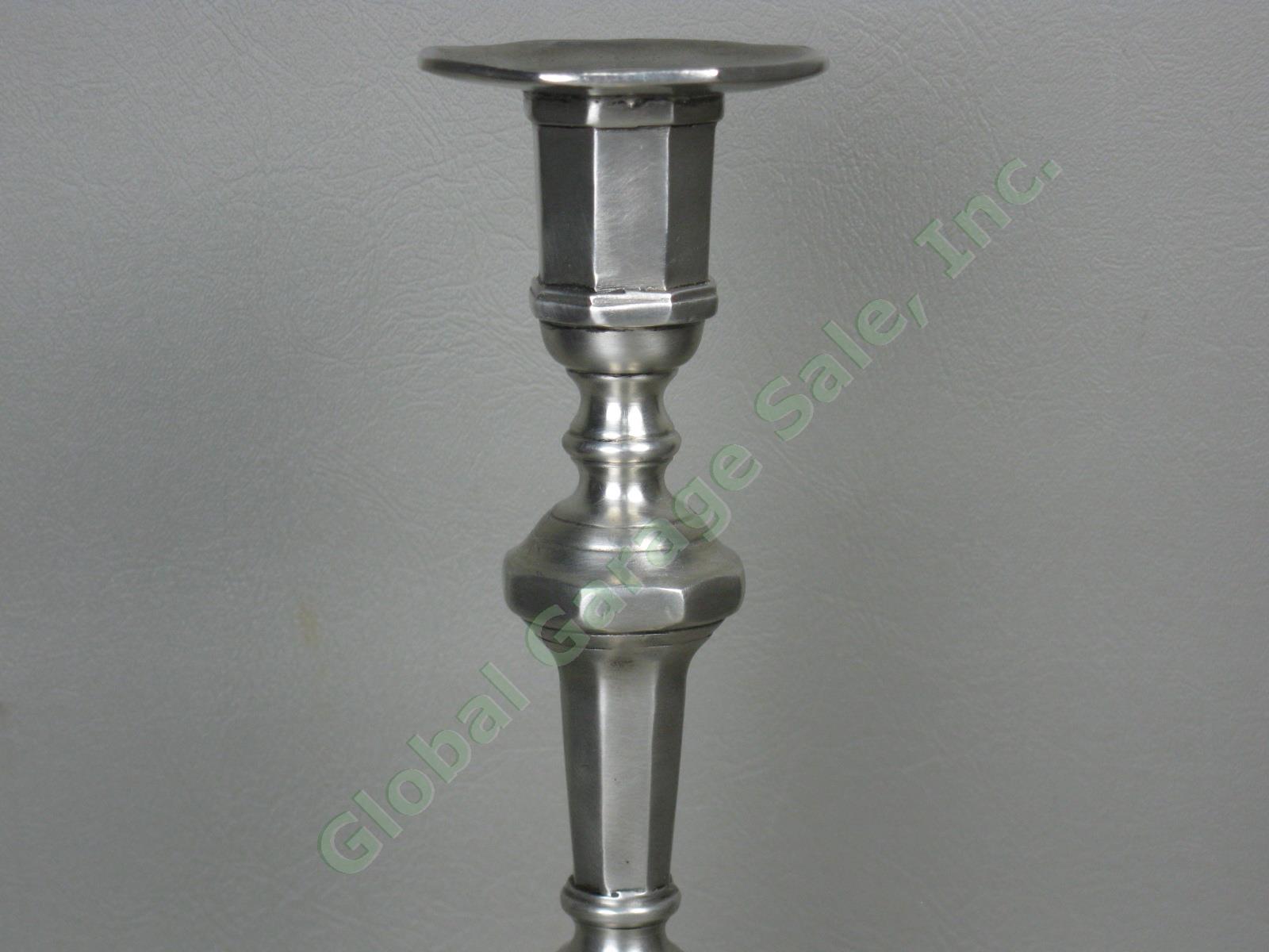 NEW Match Pewter Genoa Candlestick 9.75" Made In Italy $220 Retail No Reserve! 2