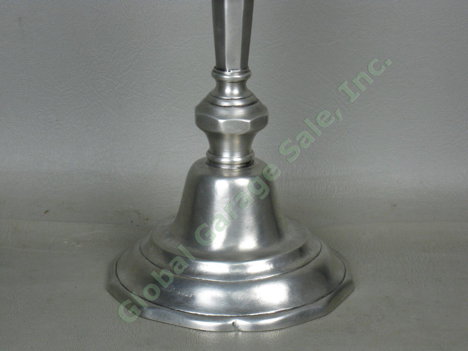NEW Match Pewter Genoa Candlestick 9.75" Made In Italy $220 Retail No Reserve! 3